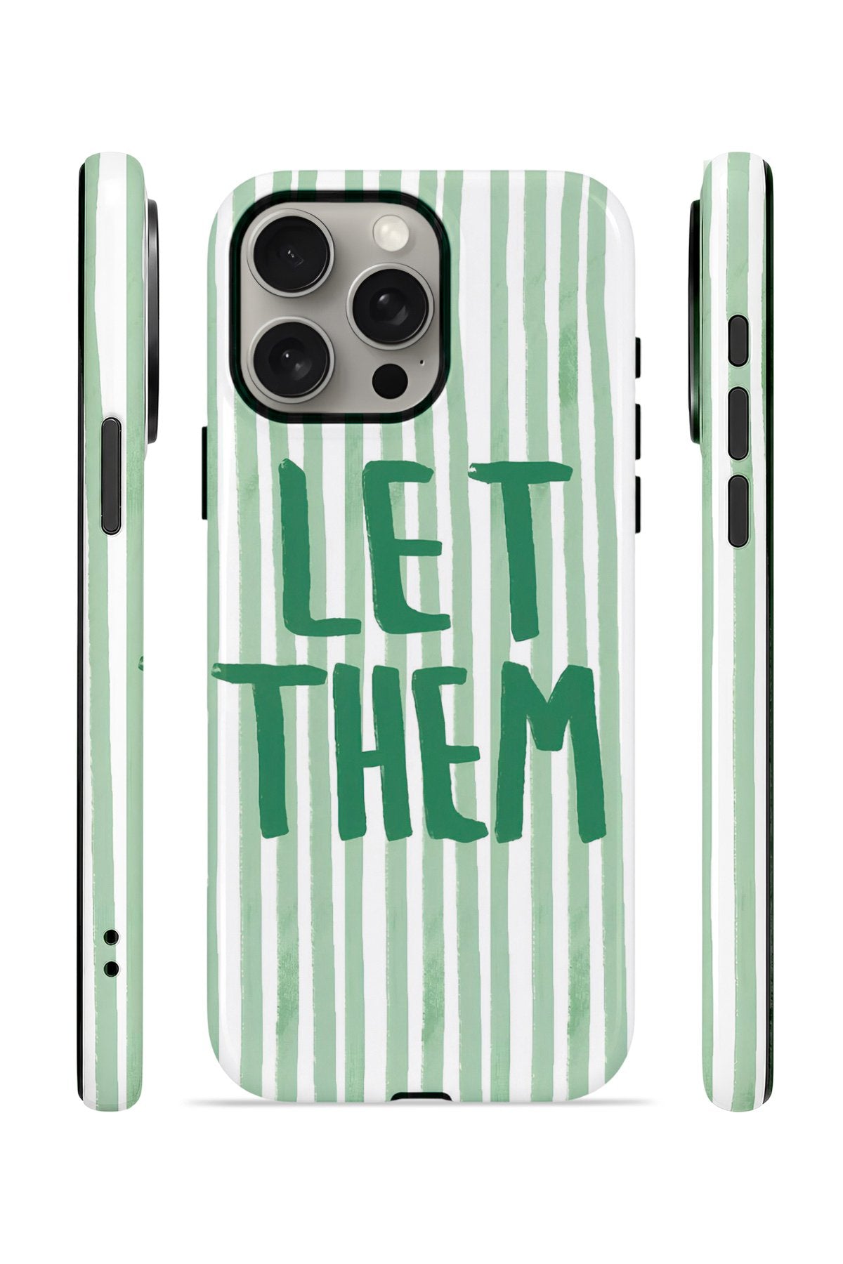 iPhone 15 Pro Max Vorian Çift Katmanlı Kılıf Let Them Green