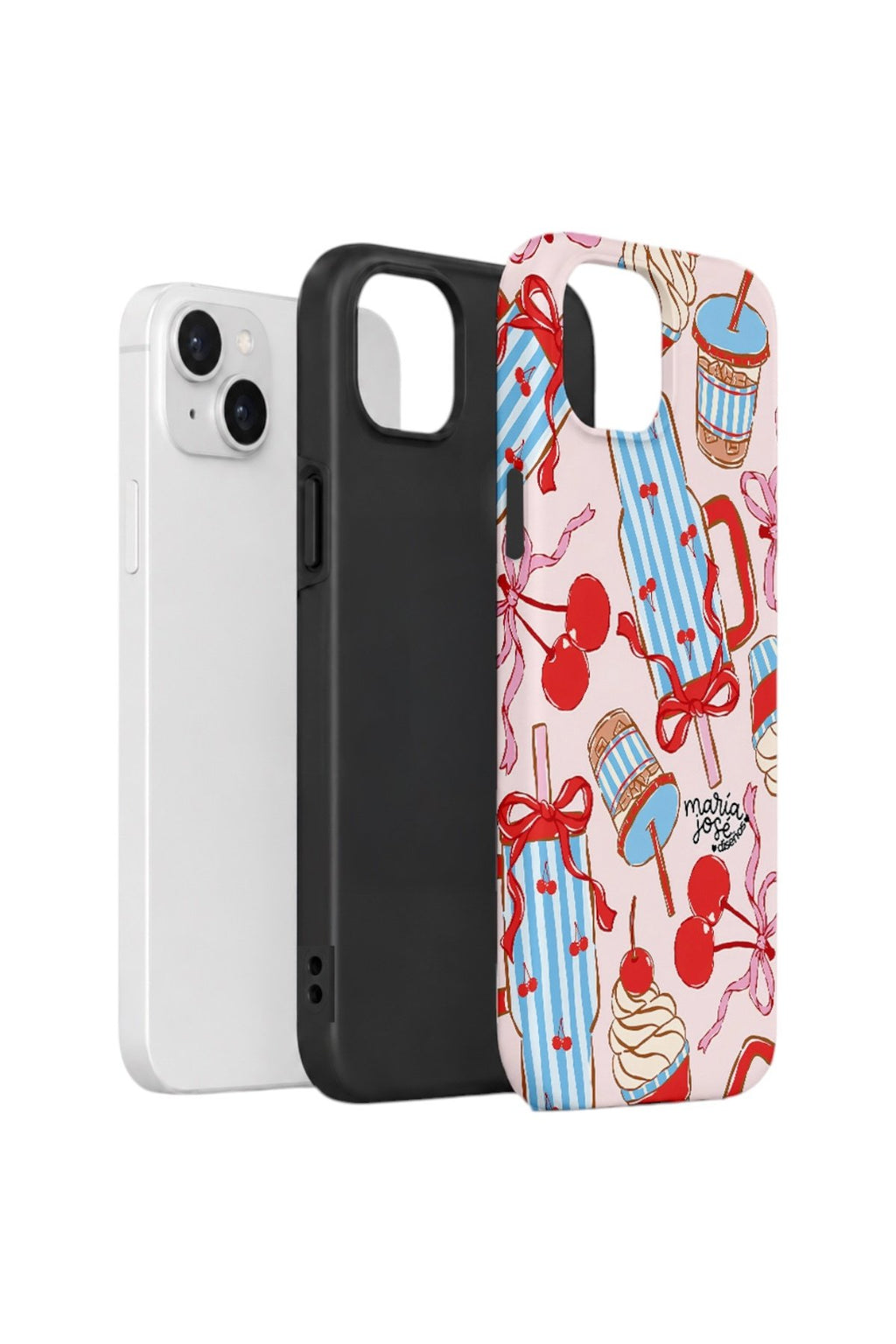 iPhone 14 Vorian Çift Katmanlı Kılıf Dolce Cherry Picnic