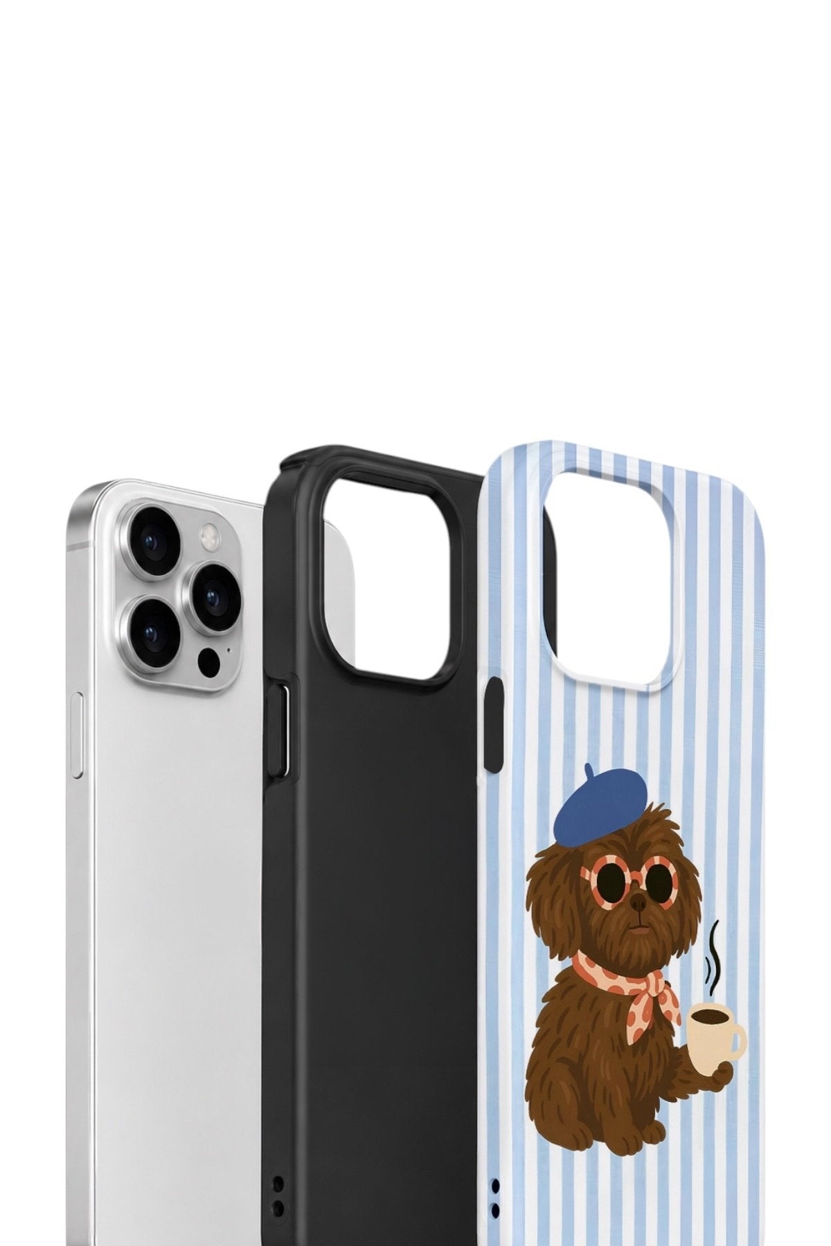 iPhone 13 Pro Max Vorian Çift Katmanlı Kılıf Cafe Dog Riviera