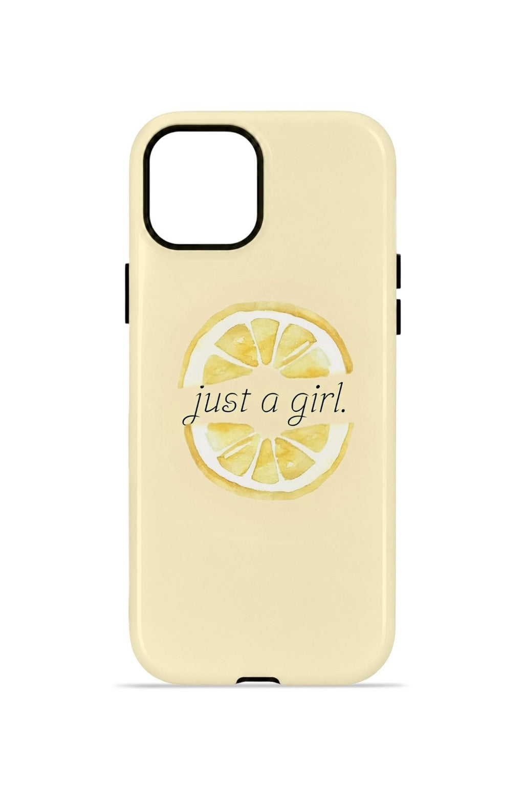 iPhone 11 Vorian Çift Katmanlı MagSafe Kılıf Just A Girl Lemon