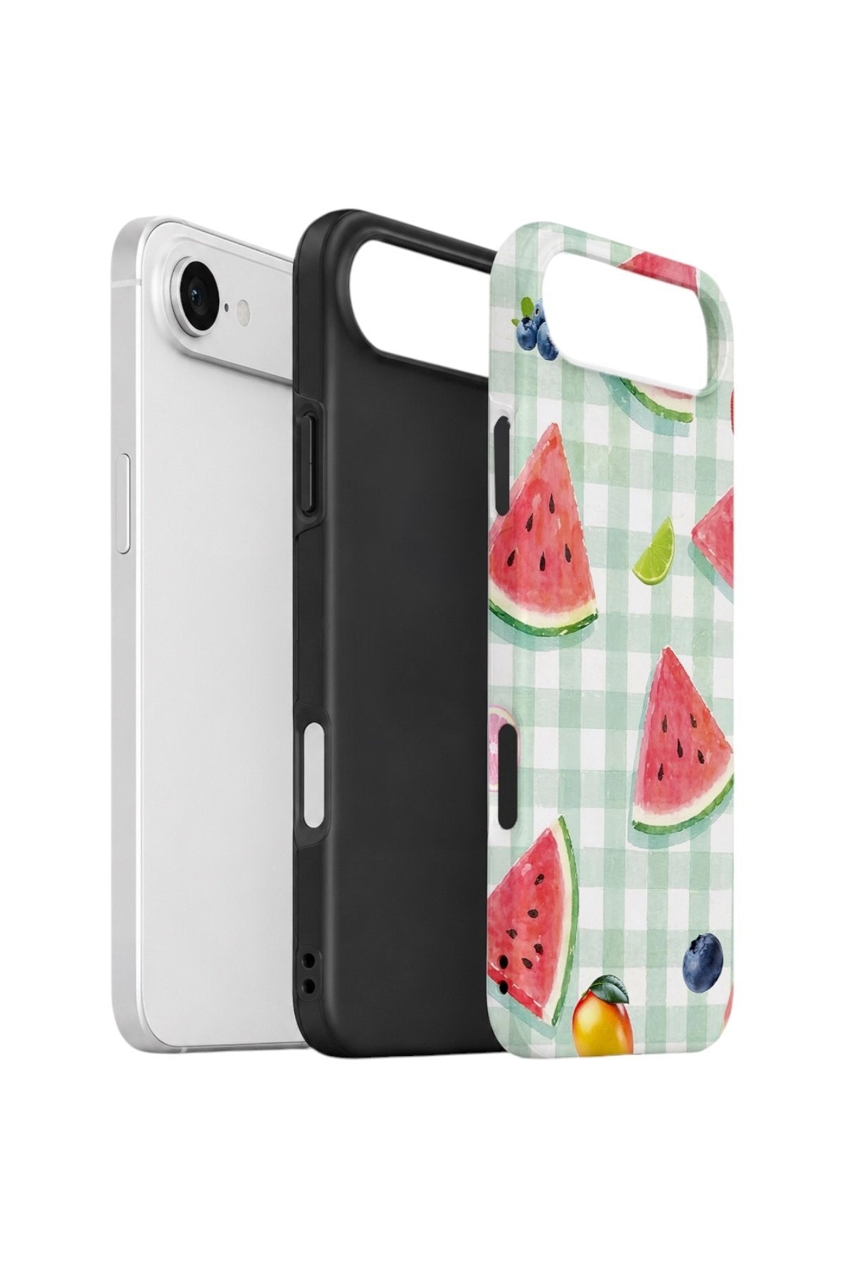 iPhone 17 Air Vorian Çift Katmanlı Kılıf Watermelon Picnic Gingham