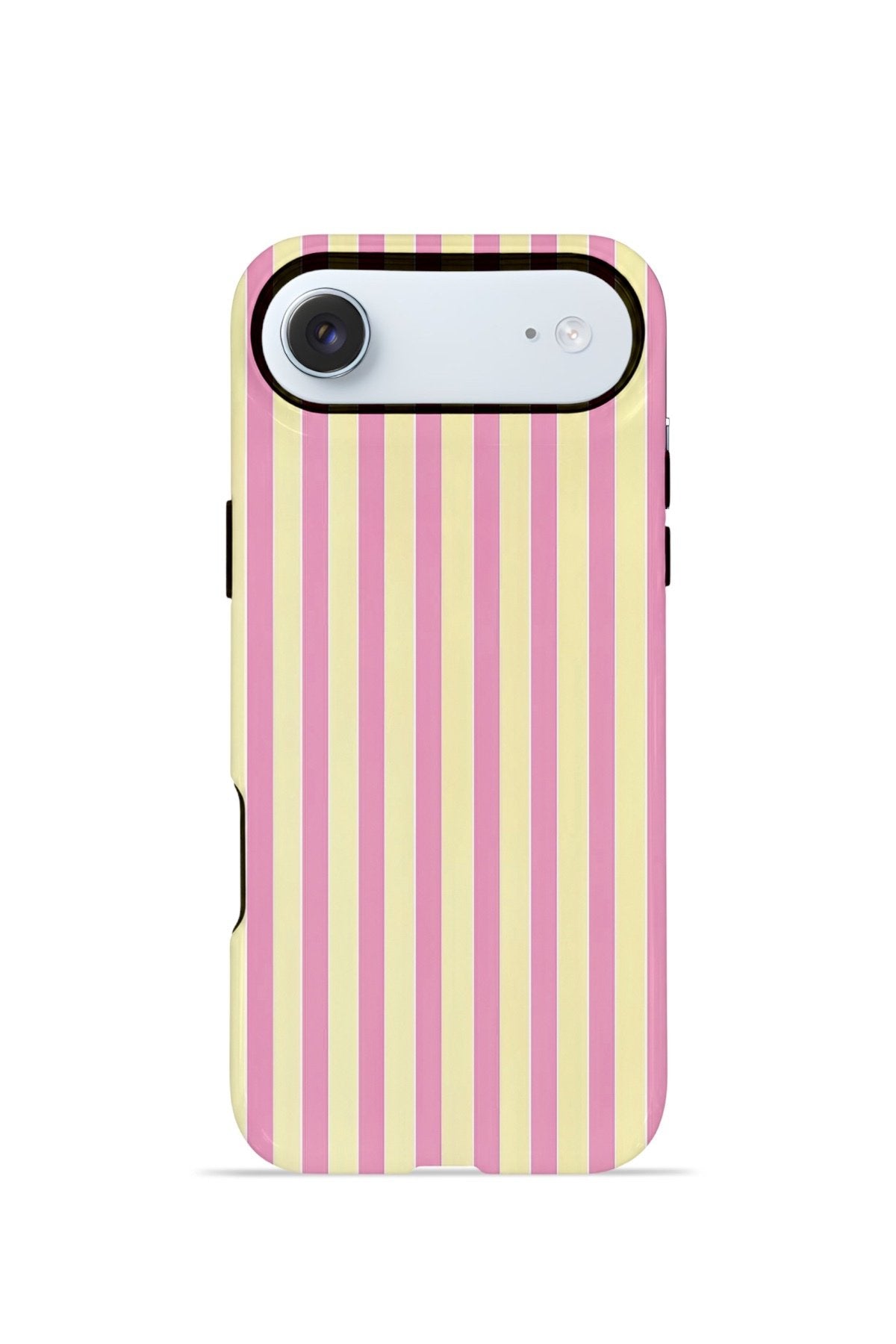 iPhone 17 Air Vorian Çift Katmanlı MagSafe Kılıf Pink Lemon Pinstripe