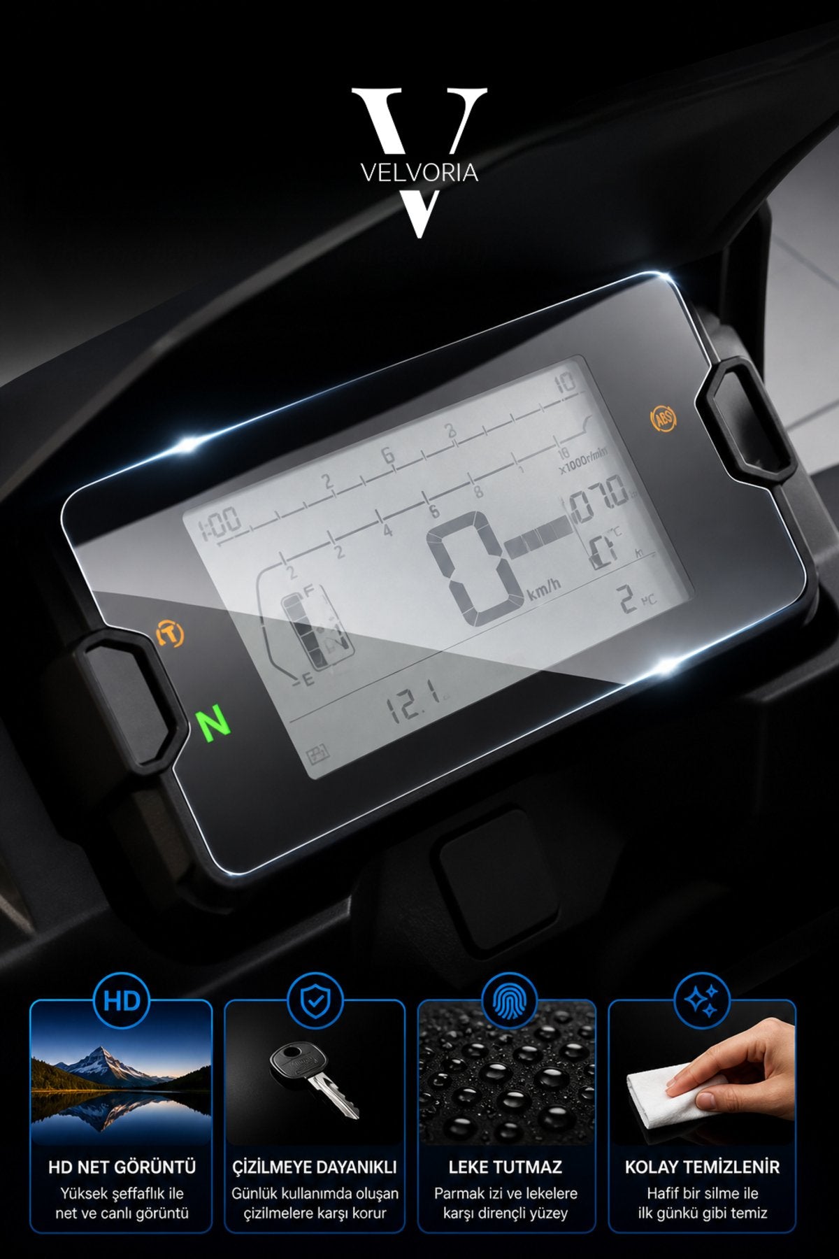 Honda Nc 750x Dijital Gösterge Uyumlu 9H Nano Anti-Broken Ekran Koruyucu 2021 2022