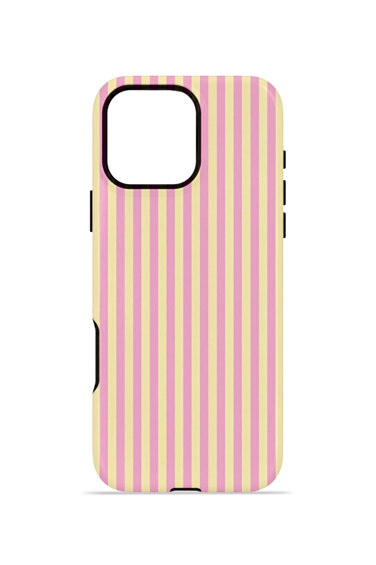 iPhone 16 Pro Vorian Çift Katmanlı Kılıf Lemon Candy Pinstripe