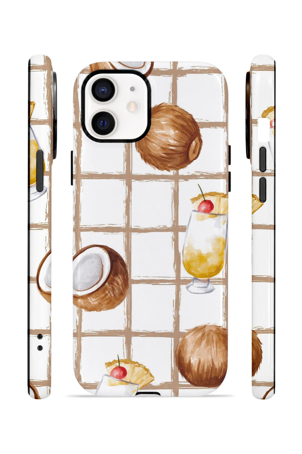 iPhone 12 Vorian Çift Katmanlı Kılıf Coconut Cabana
