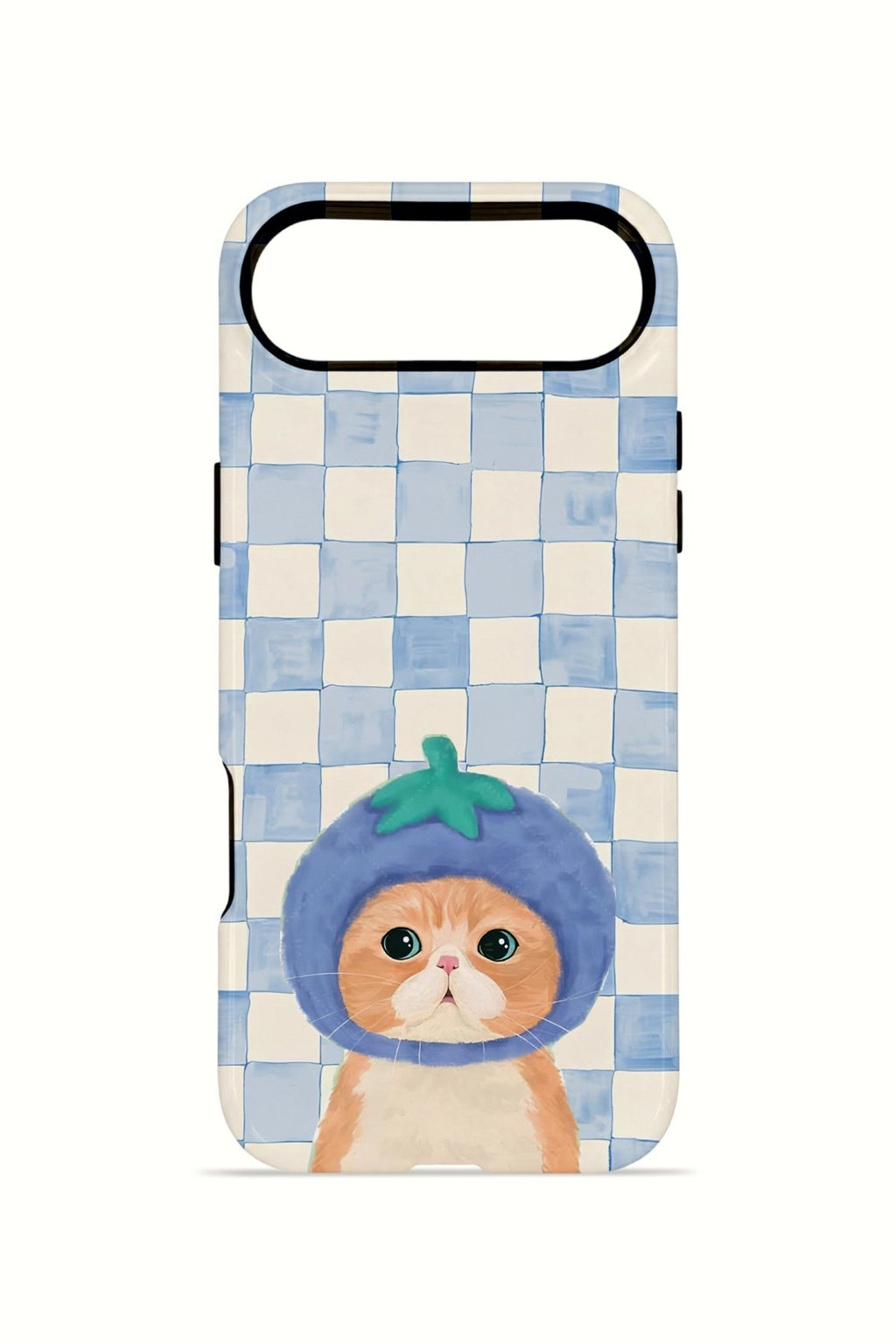 iPhone 17 Air Vorian Çift Katmanlı Kılıf Blueberry Cat Check