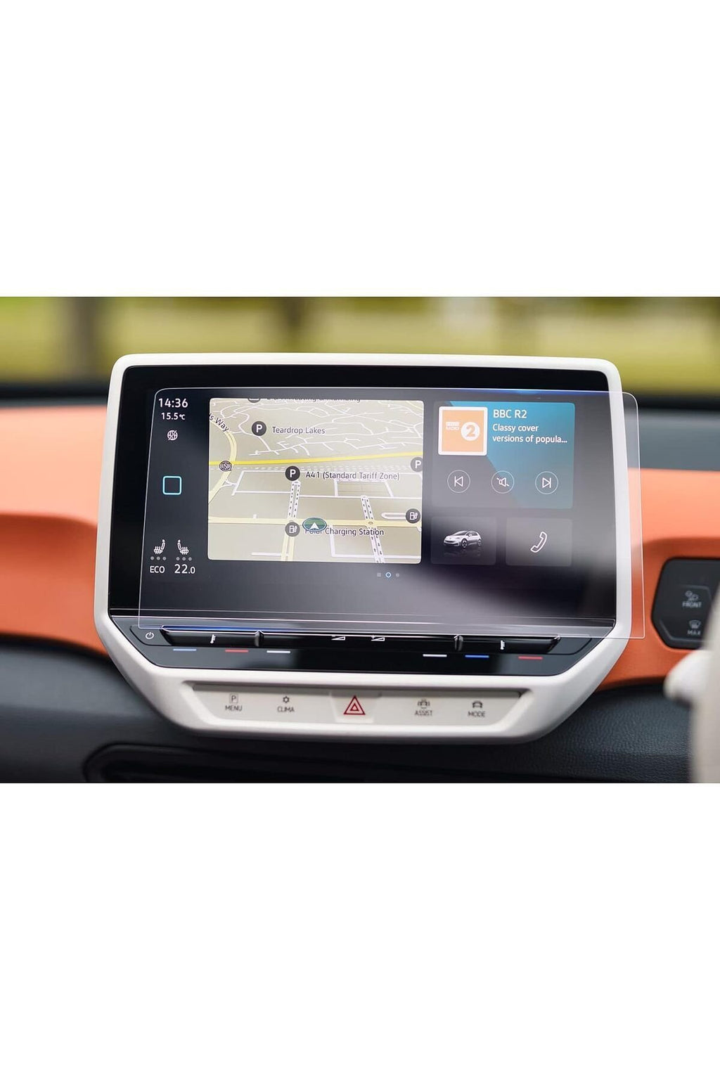 Volkswagen ID.3 10 inç Navigasyon Esnek Nano Glass Ekran Koruyucu Multimedya Ekran Koruyucu