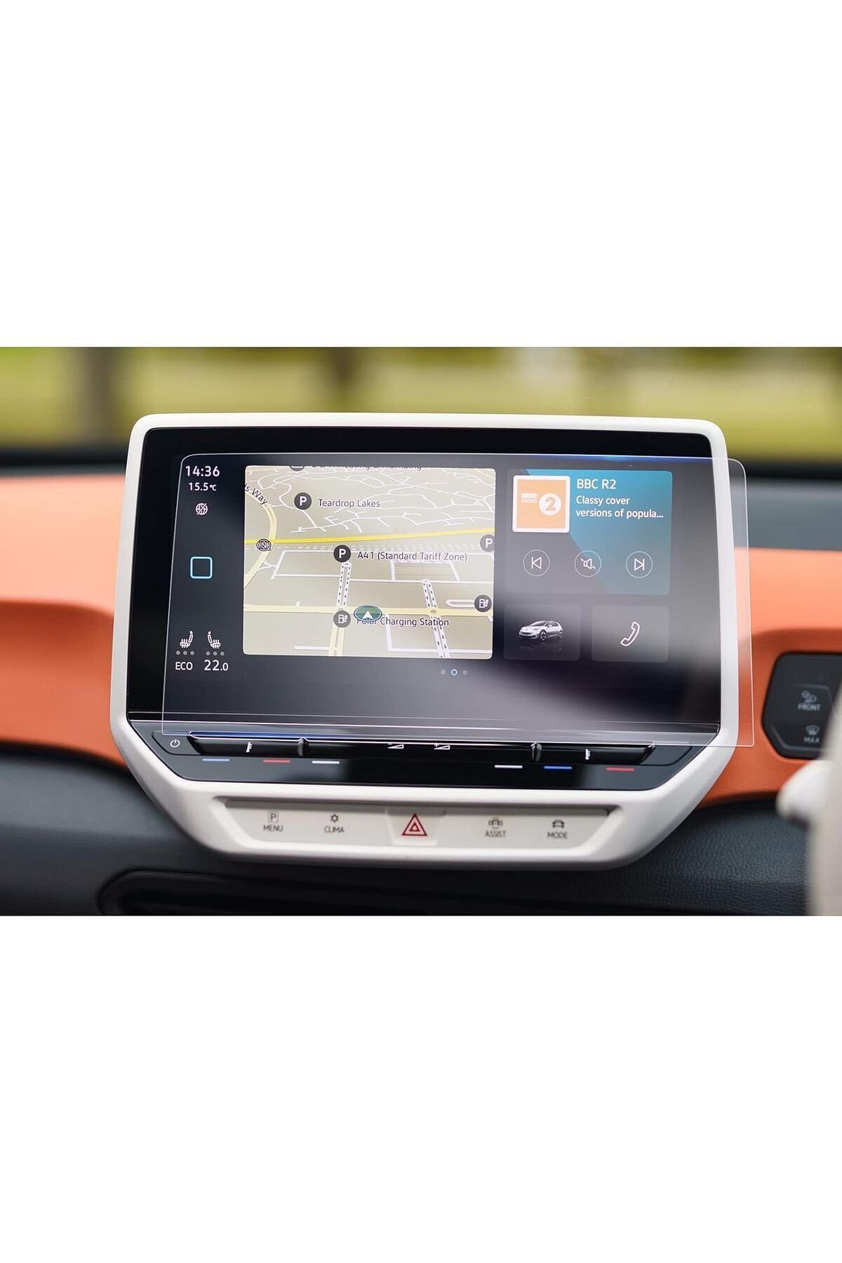 Volkswagen ID.3 10 inç Navigasyon Esnek Nano Glass Ekran Koruyucu Multimedya Ekran Koruyucu