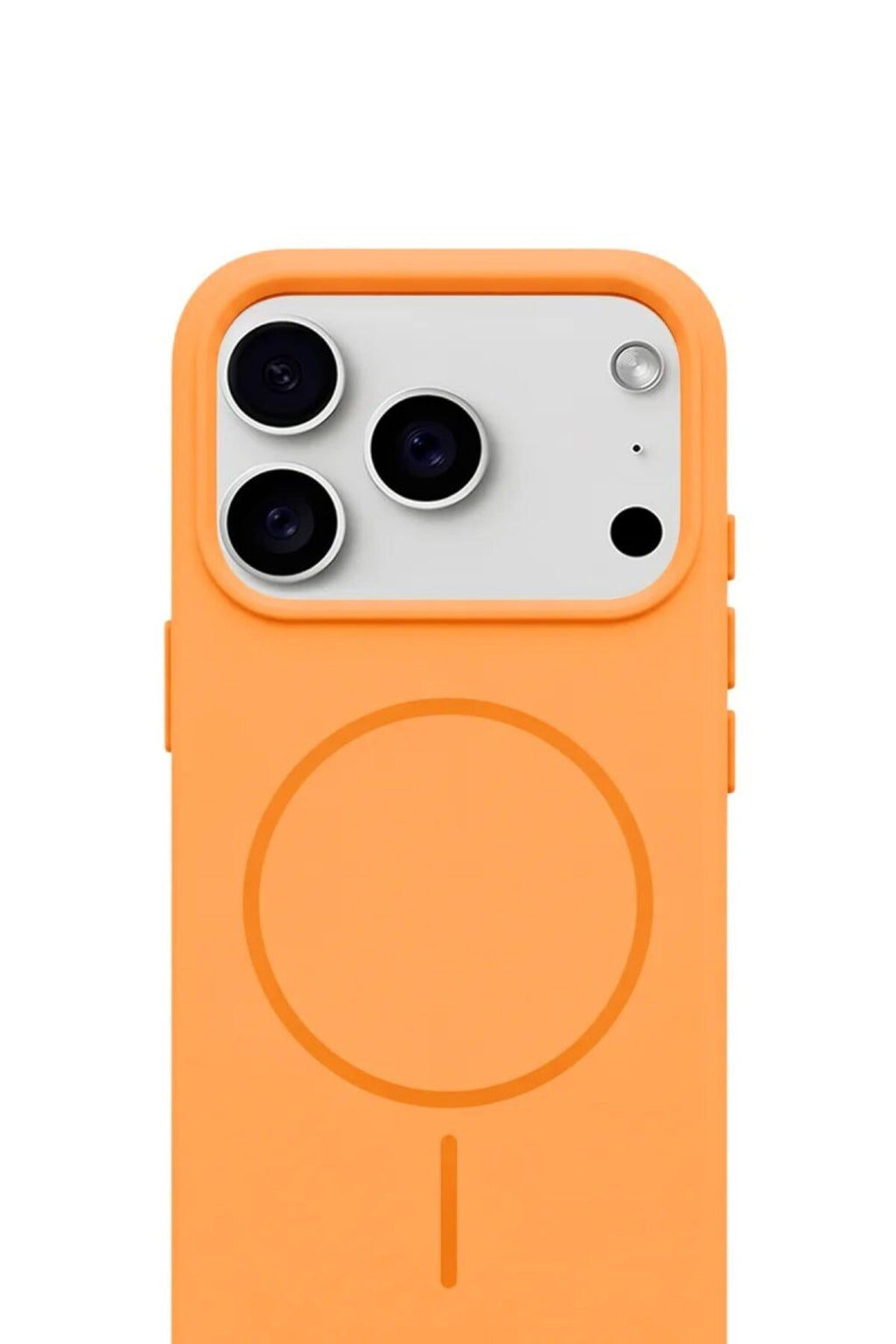 iPhone 17 Pro Max Mag Core Akıllı MagSafe Animasyonlu Silikon Kılıf Turuncu