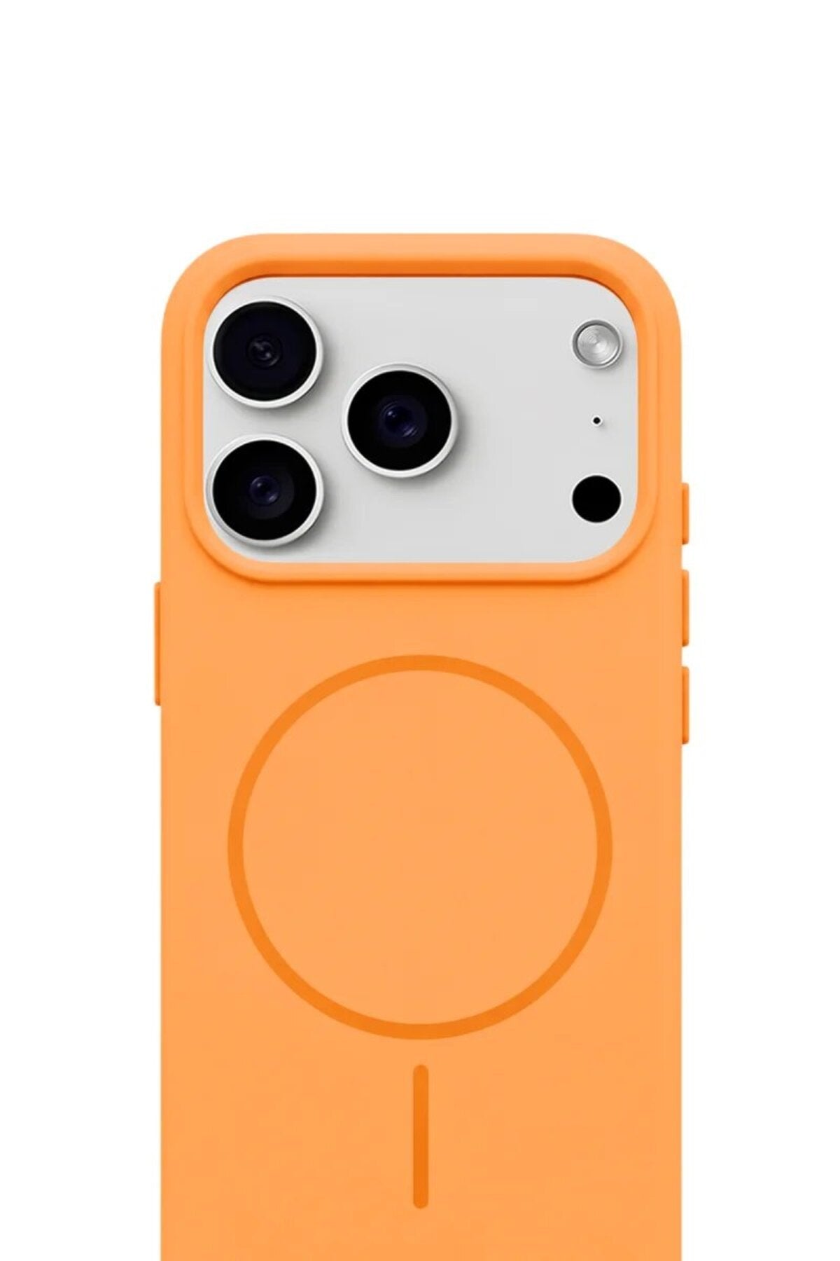 iPhone 17 Pro Max Mag Core Akıllı MagSafe Animasyonlu Silikon Kılıf Turuncu