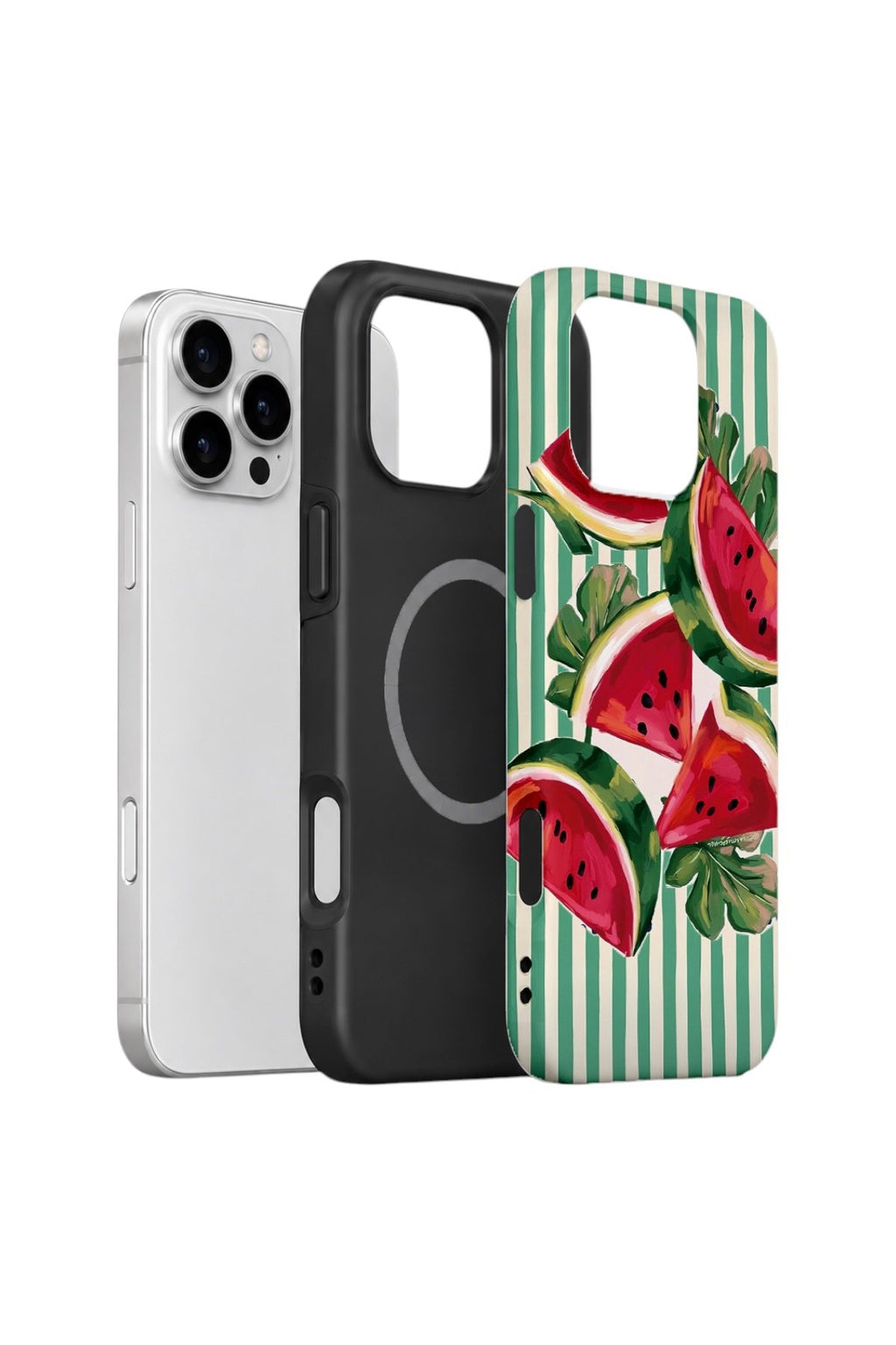 iPhone 16 Pro Vorian Çift Katmanlı MagSafe Kılıf Watermelon Cabana