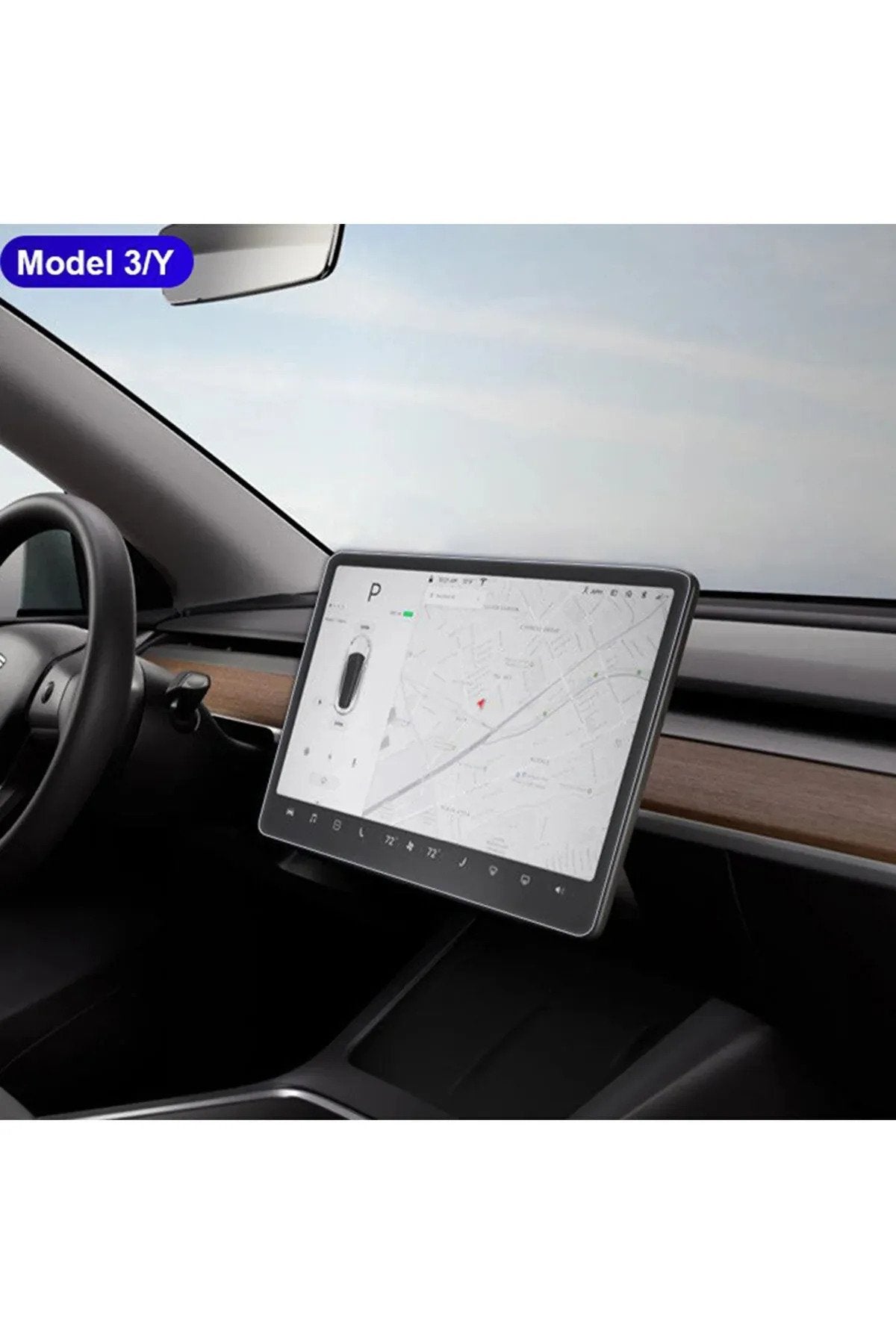 Tesla Model Y & Model 3 15 inç Multimedya Nano Ekran Koruyucu