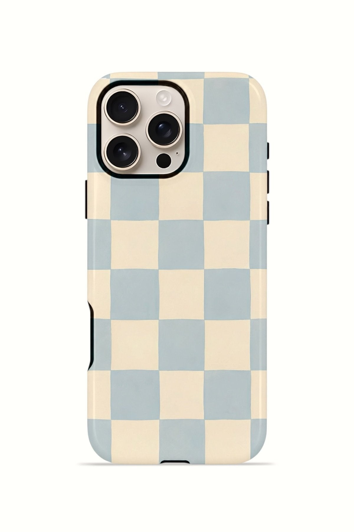 iPhone 16 Pro Vorian Çift Katmanlı MagSafe Kılıf Powder Blue Checker