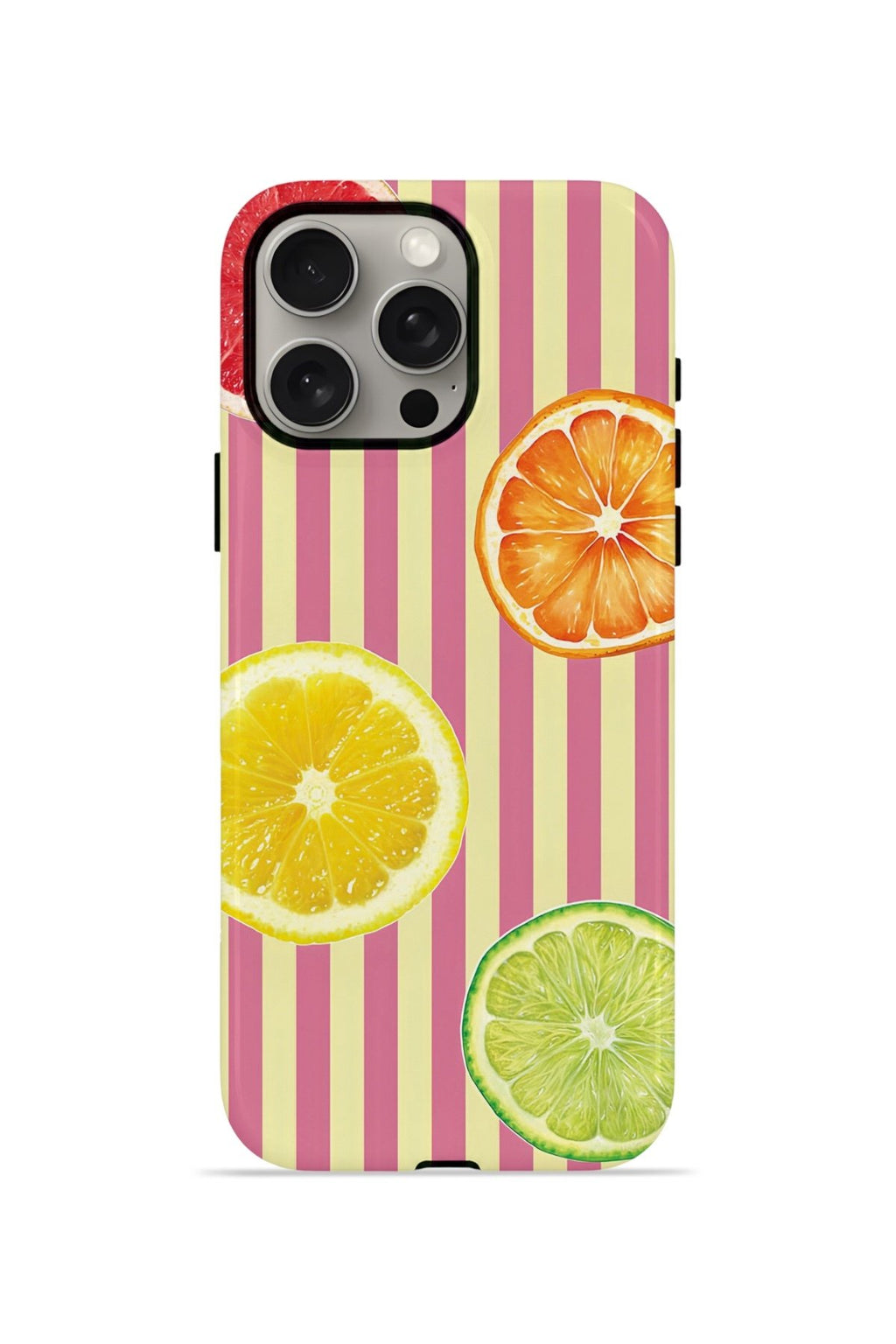 iPhone 15 Pro Vorian Çift Katmanlı Kılıf Citrus Fiesta Stripe