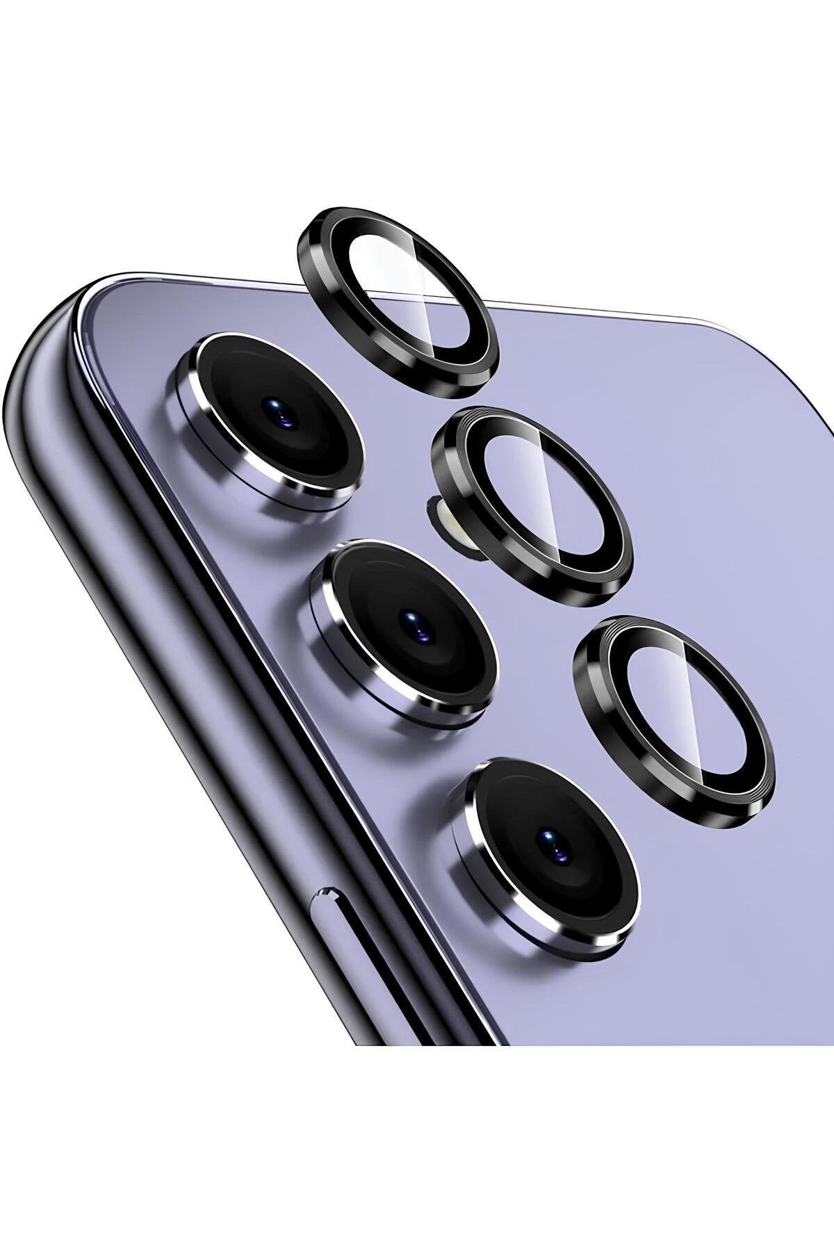 Samsung Galaxy A25 Metal Kamera Koruyucu Lens Siyah
