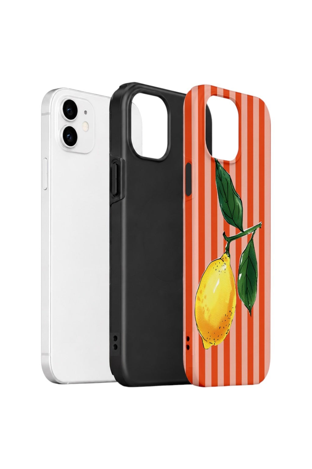 iPhone 11 Vorian Çift Katmanlı Kılıf Sicilian Lemon Red Stripe