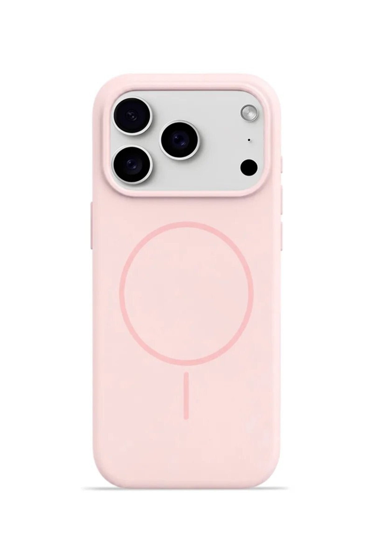 iPhone 17 Pro 6.3" Mag Core Akıllı MagSafe Animasyonlu Silikon Kılıf Açık Pembe