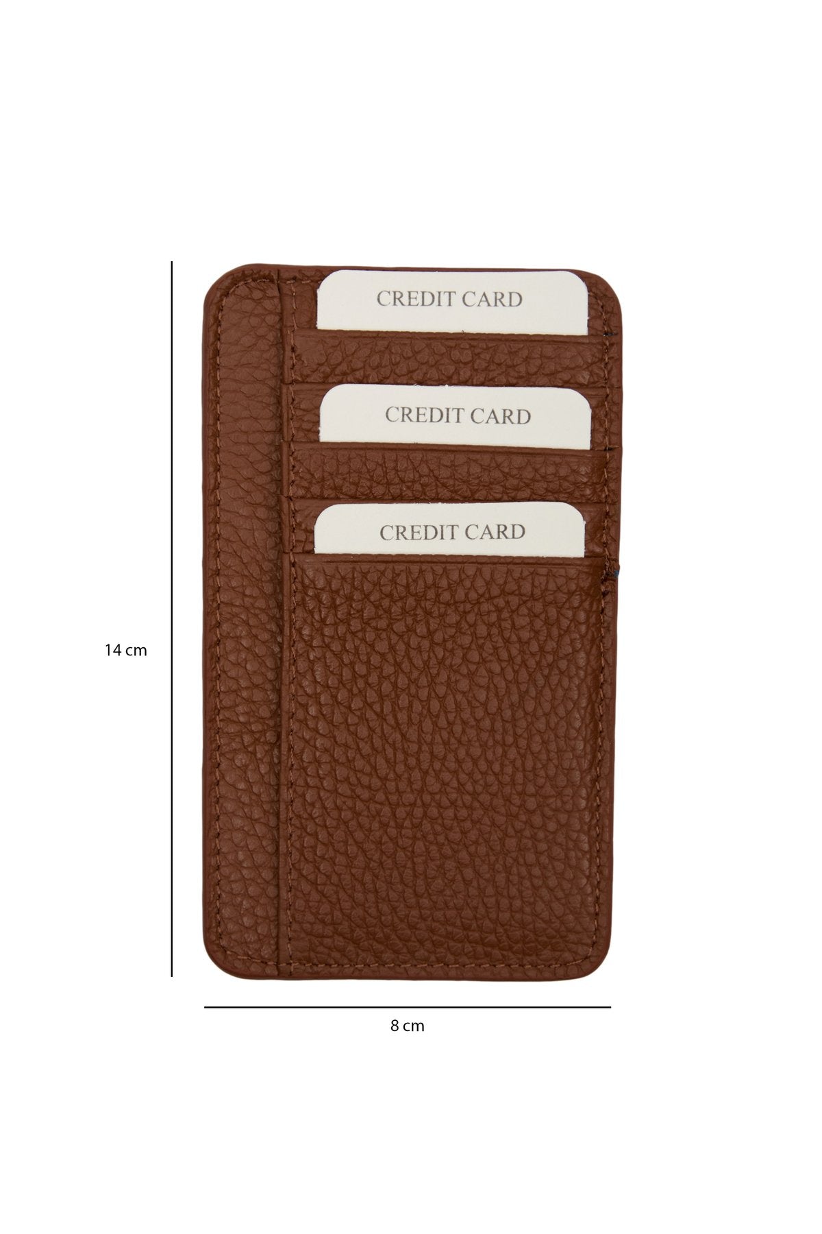 Hakiki Deri Unısex Kartlık Kahverengi