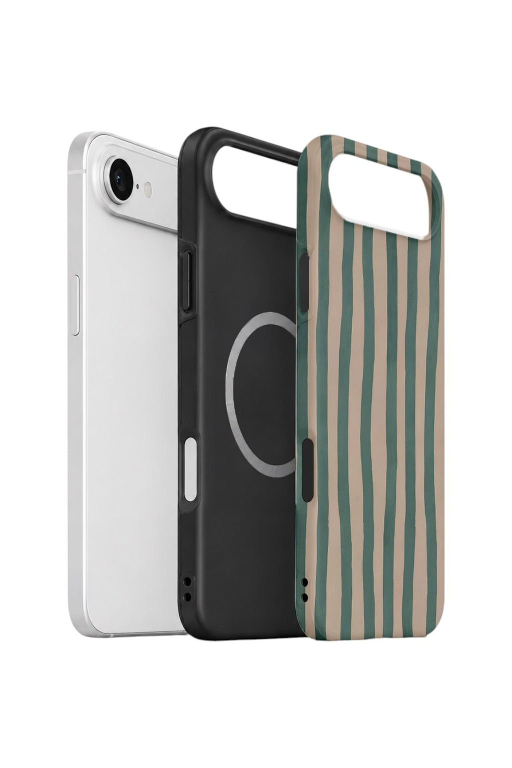 iPhone 17 Air Vorian Çift Katmanlı MagSafe Kılıf Sage Riviera Stripe