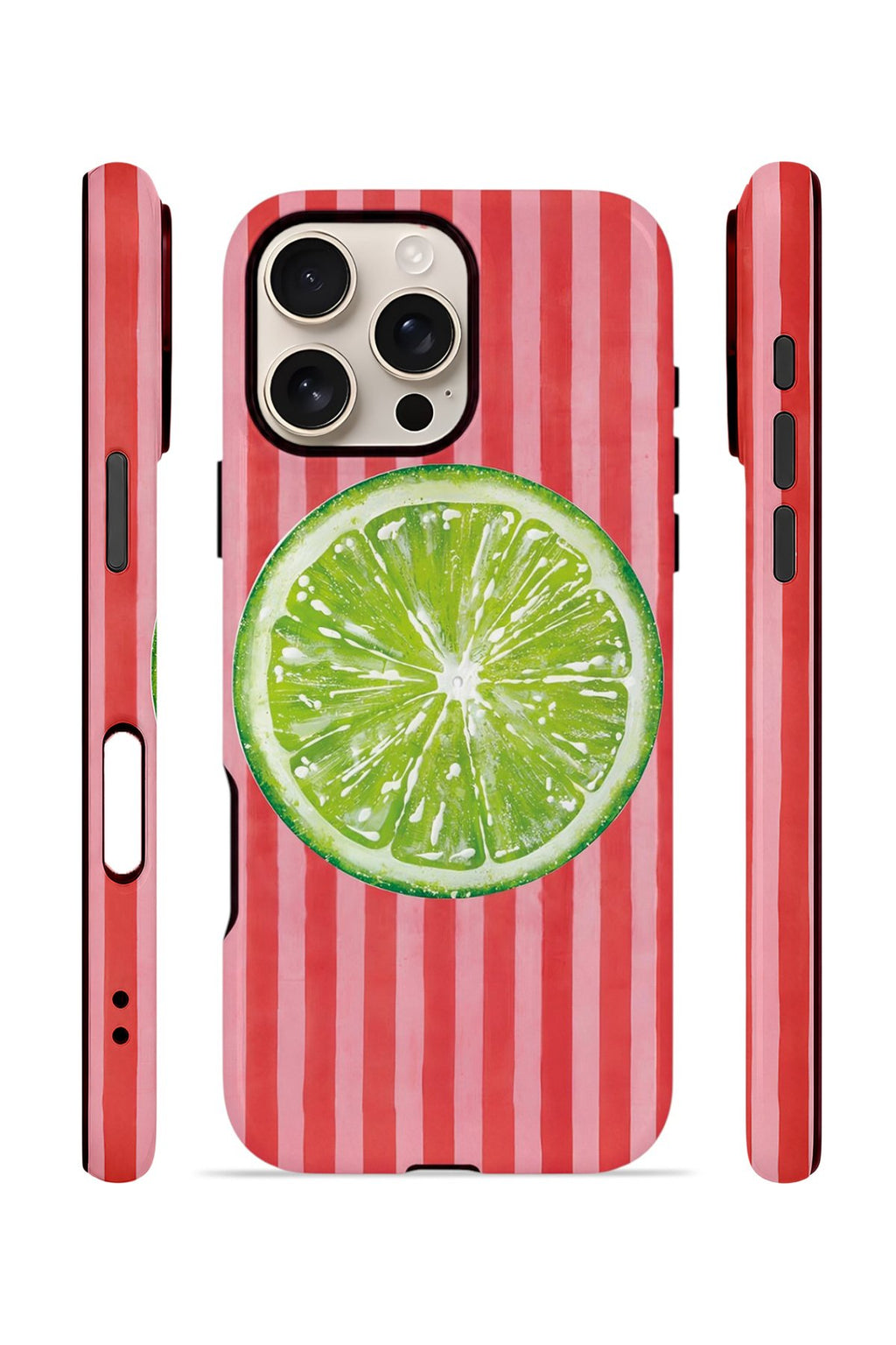 iPhone 16 Pro Vorian Çift Katmanlı MagSafe Kılıf Lime Slice Pop