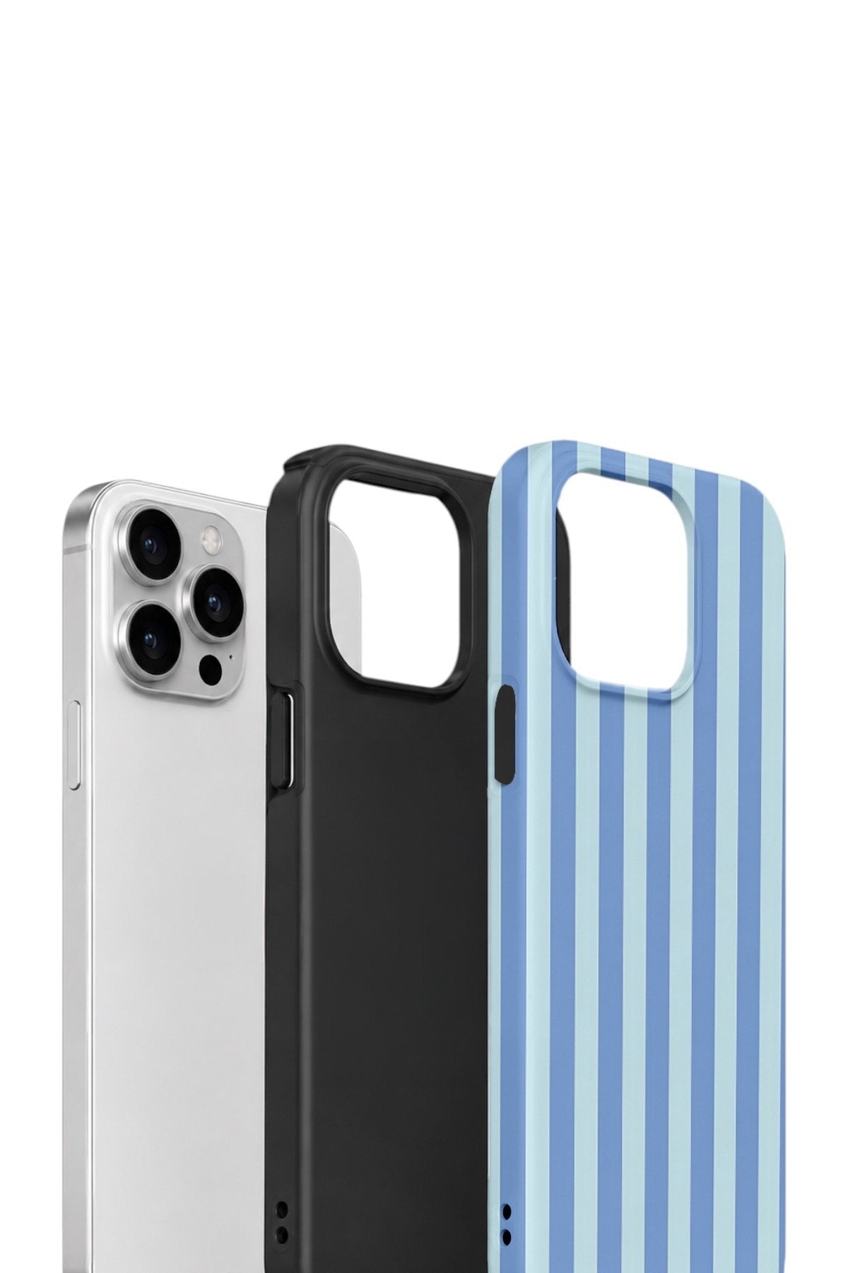 iPhone 12 Pro Max Vorian Çift Katmanlı Kılıf Blue Gelato Stripe