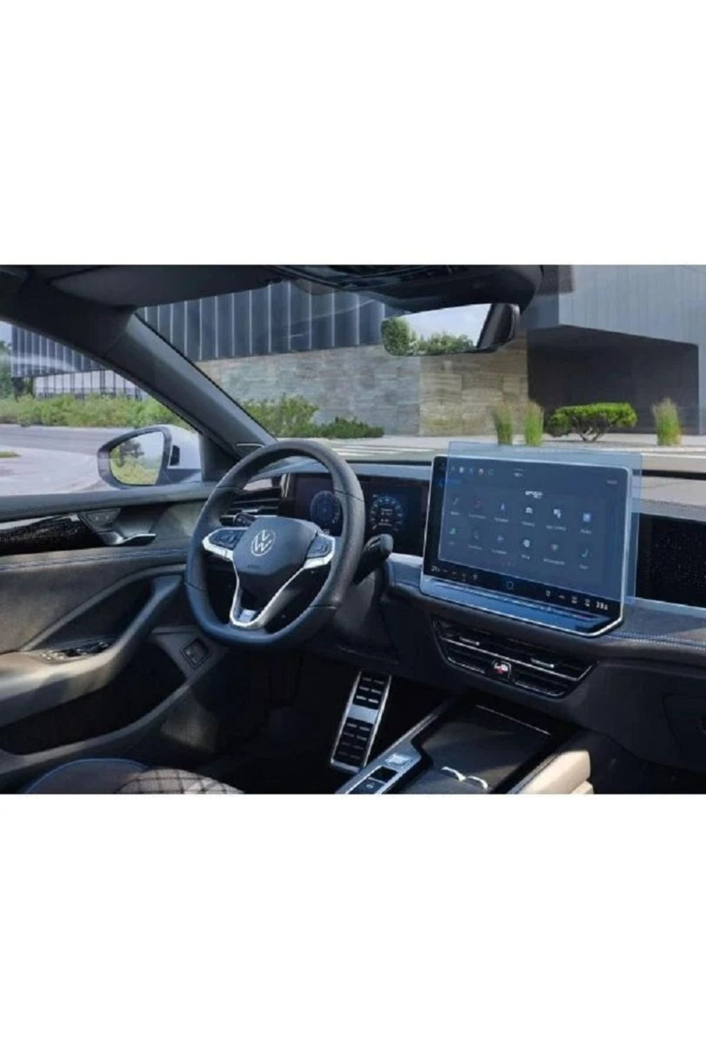 Volkswagen Yeni Golf 12.9 inç Navigasyon Esnek Nano Glass Ekran Koruyucu 2024