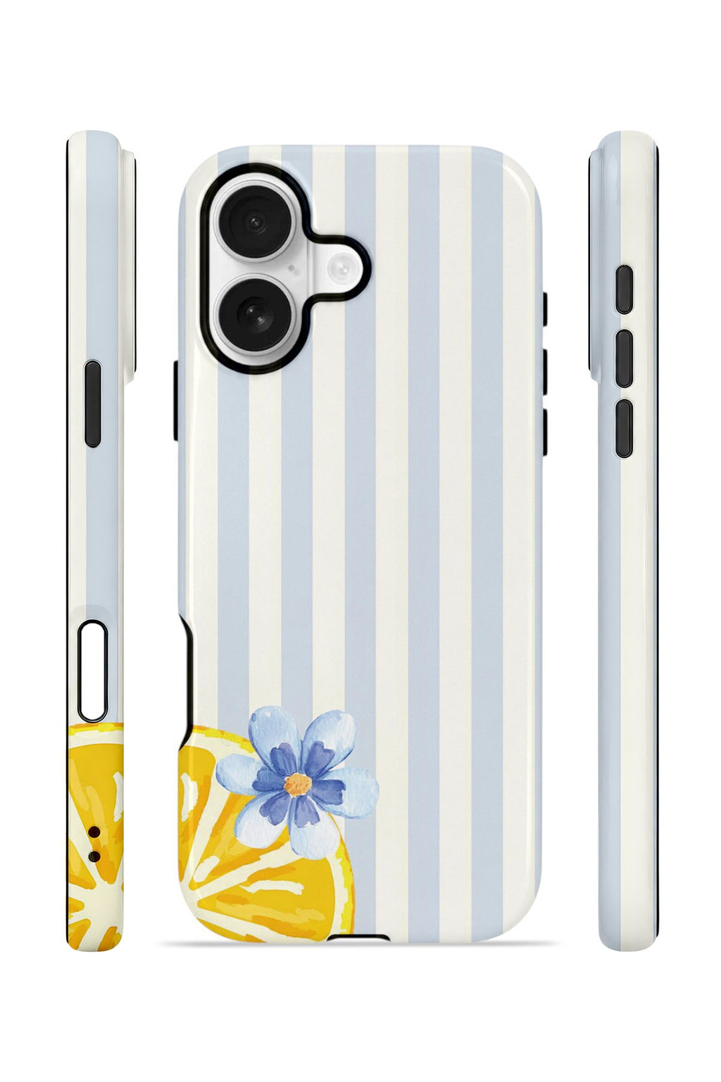 iPhone 17 Vorian Çift Katmanlı MagSafe Kılıf Blue Lemon Blossom