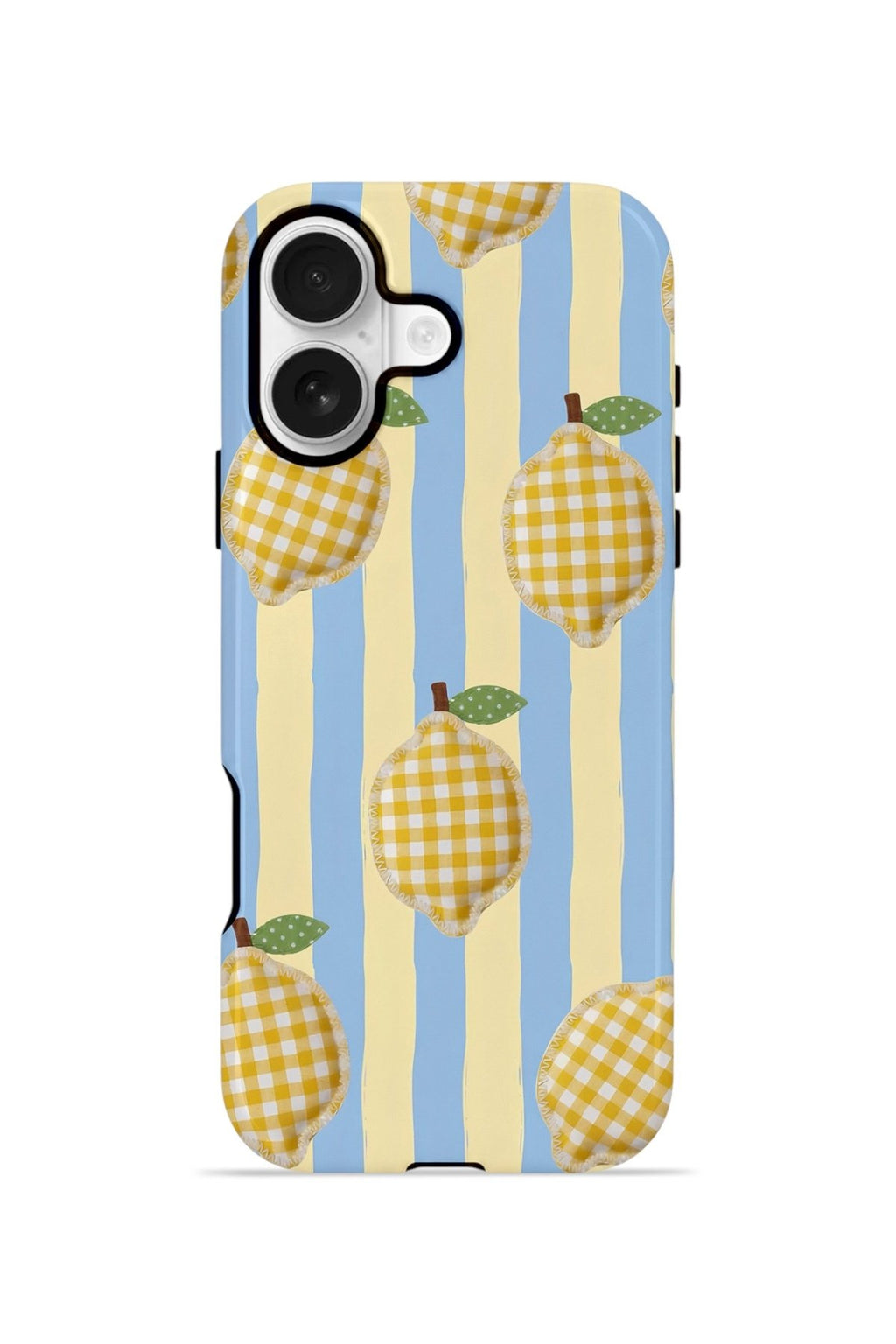 iPhone 17 Vorian Çift Katmanlı Kılıf Gingham Lemon Grove