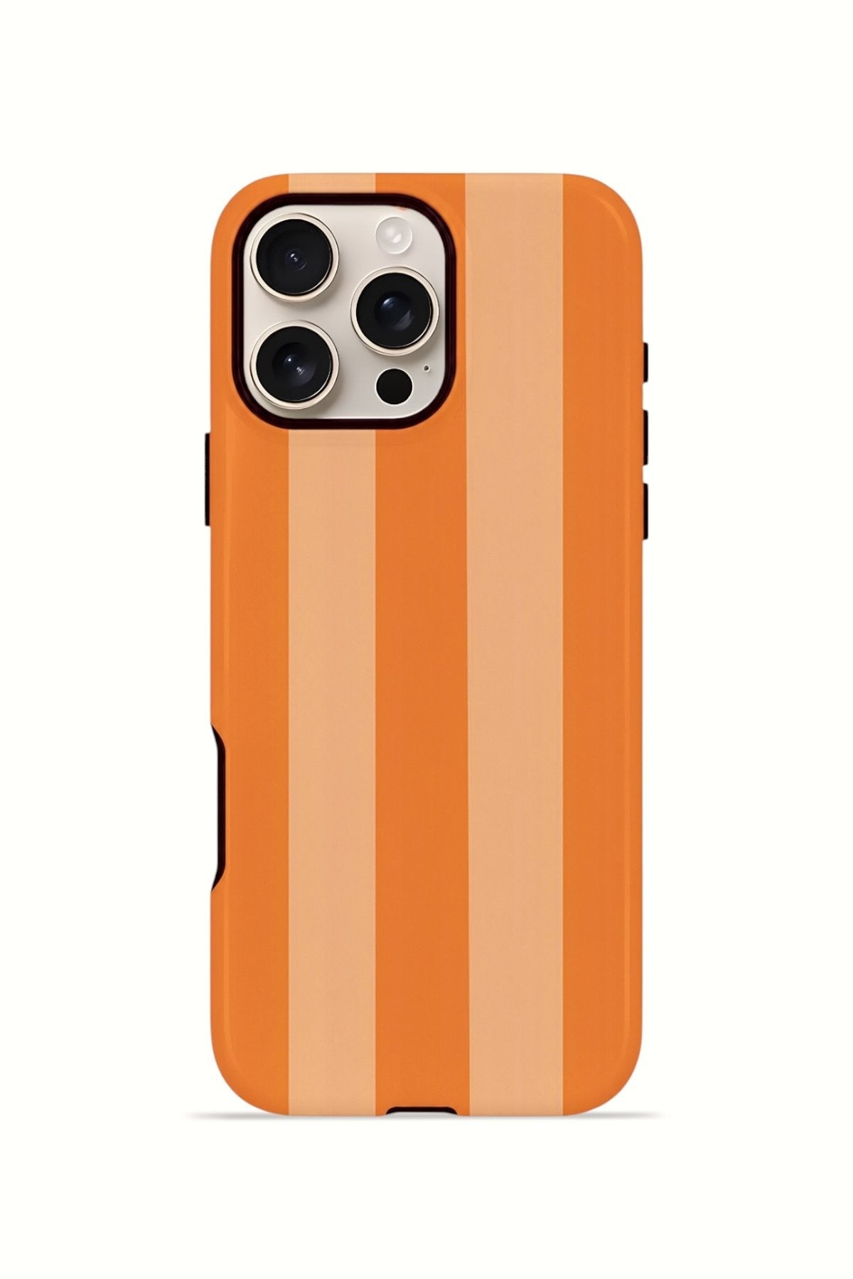 iPhone 16 Pro Vorian Çift Katmanlı MagSafe Kılıf Orange Cream Stripe