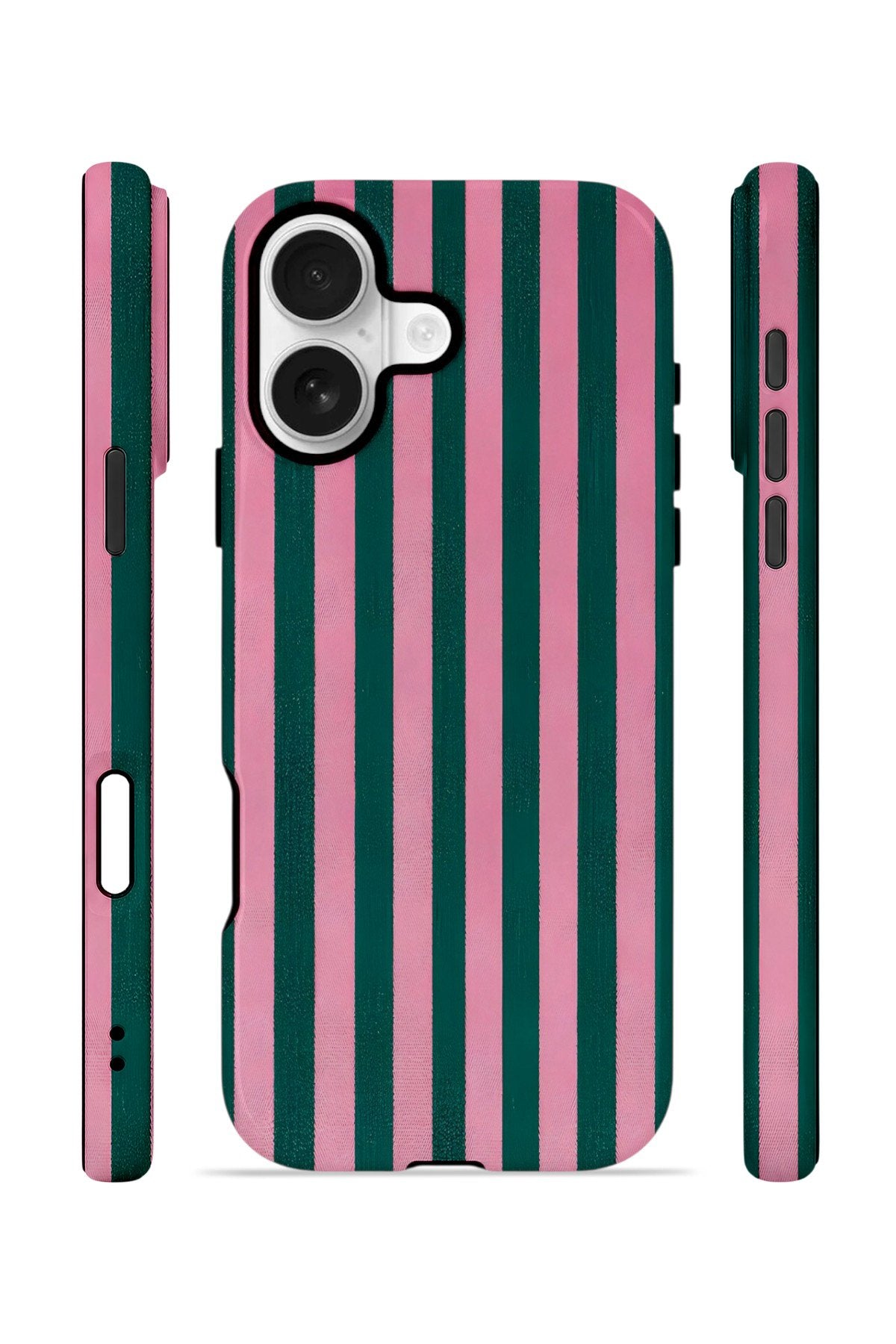 iPhone 17 Vorian Çift Katmanlı MagSafe Kılıf Pink Navy Cabana