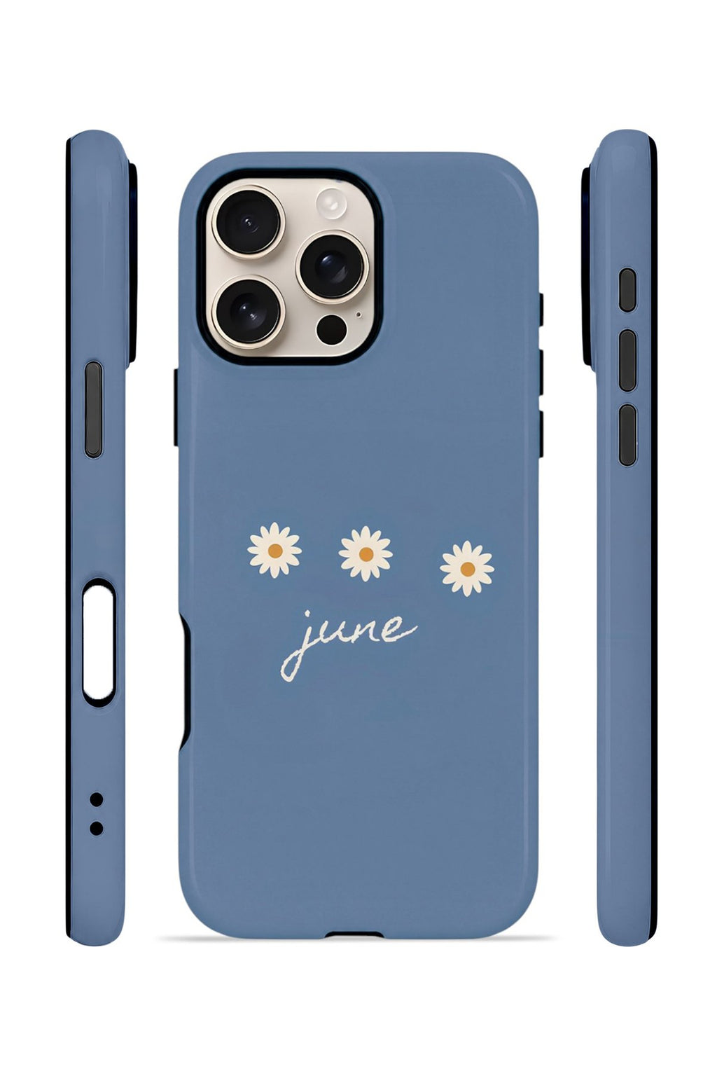 iPhone 16 Pro Vorian Çift Katmanlı Kılıf June Daisy Blue