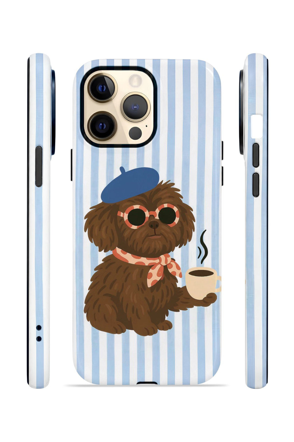 iPhone 13 Pro Max Vorian Çift Katmanlı Kılıf Cafe Dog Riviera