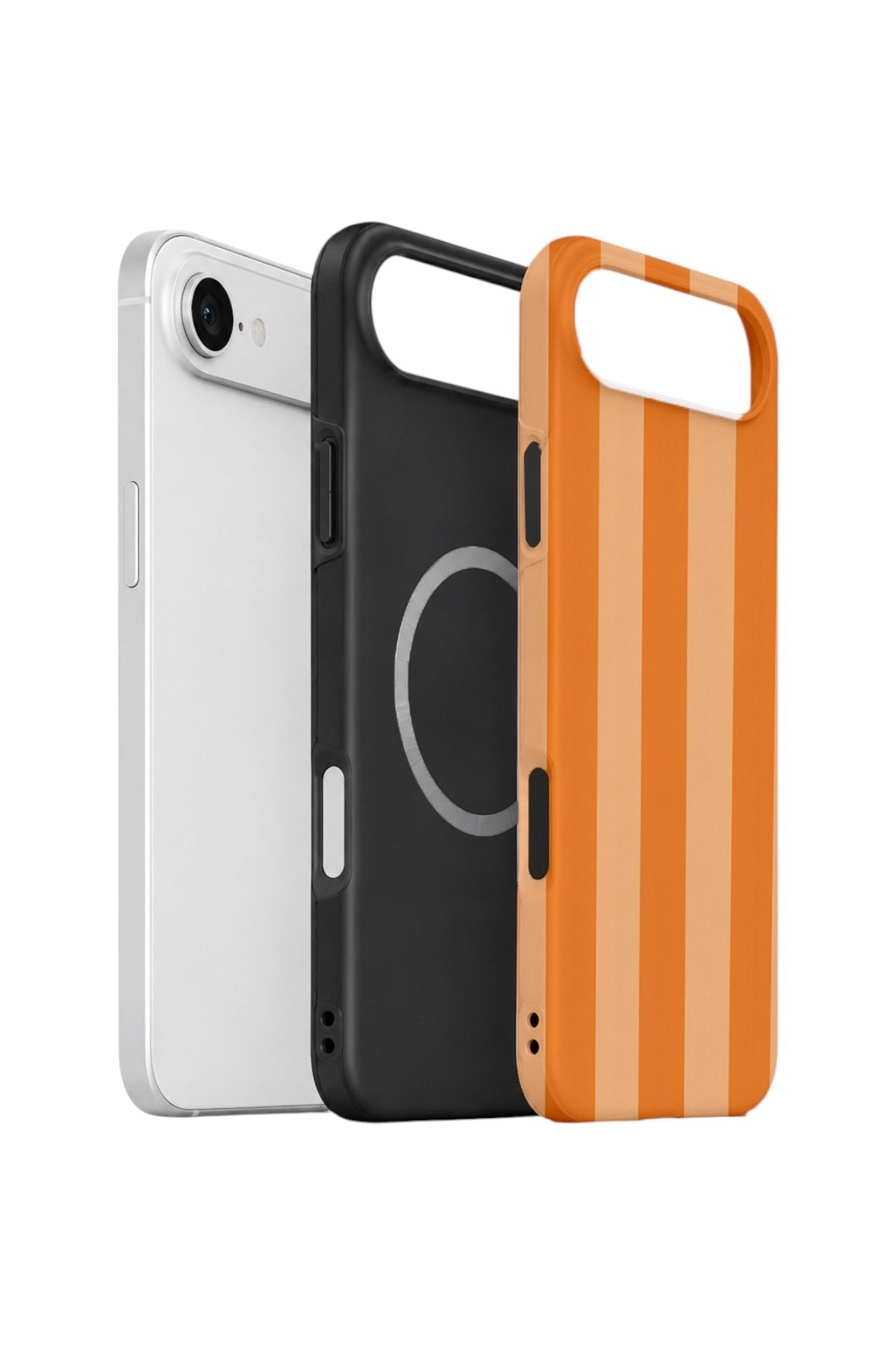 iPhone 17 Air Vorian Çift Katmanlı MagSafe Kılıf Orange Cream Stripe