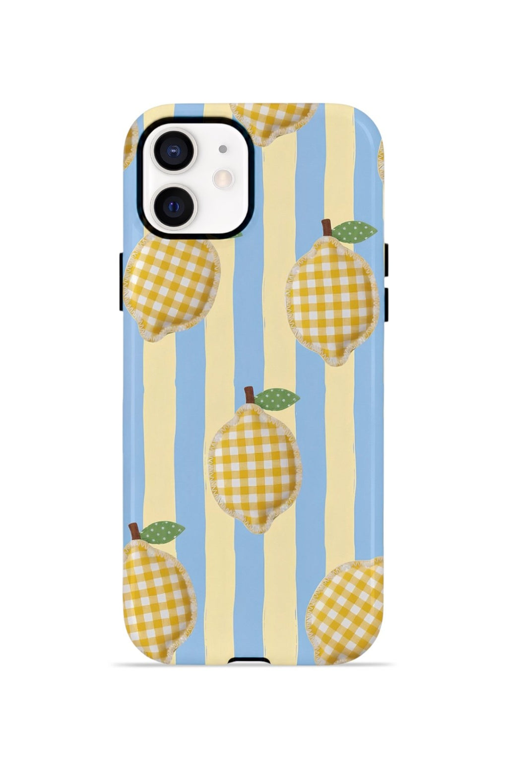iPhone 11 Vorian Çift Katmanlı Kılıf Gingham Lemon Grove
