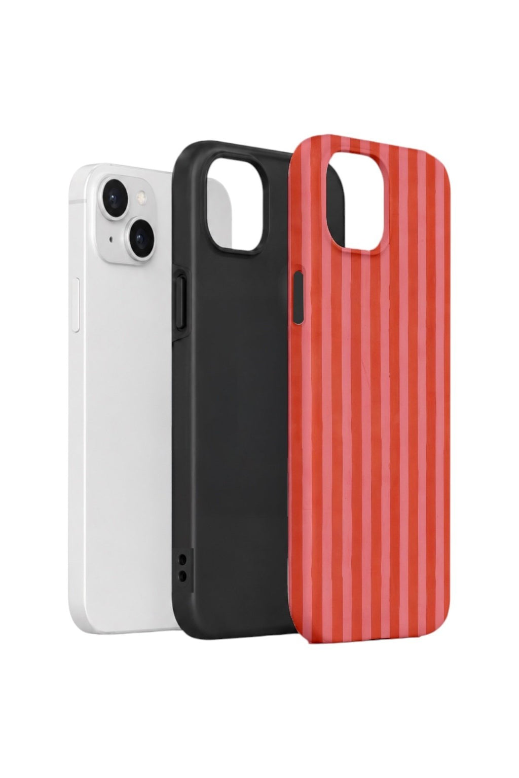 iPhone 13 Vorian Çift Katmanlı Kılıf Tomato Red Stripe