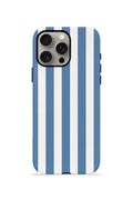 iPhone 15 Pro Max Vorian Çift Katmanlı Kılıf Blue Marina Stripe
