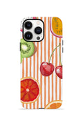 iPhone 13 Pro Max Vorian Çift Katmanlı Kılıf Tutti Frutti Stripe