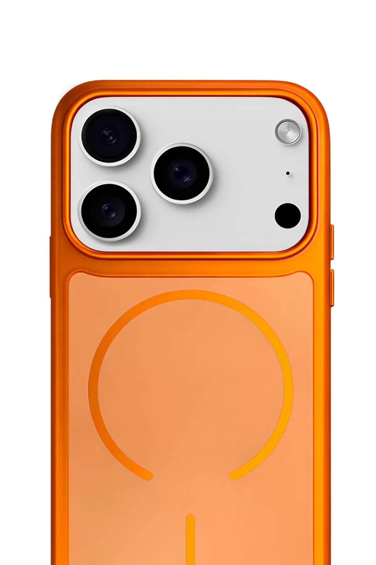 iPhone 17 Pro Max Aurion SoftTouch Metalik MagSafe Kılıf Solar Amber