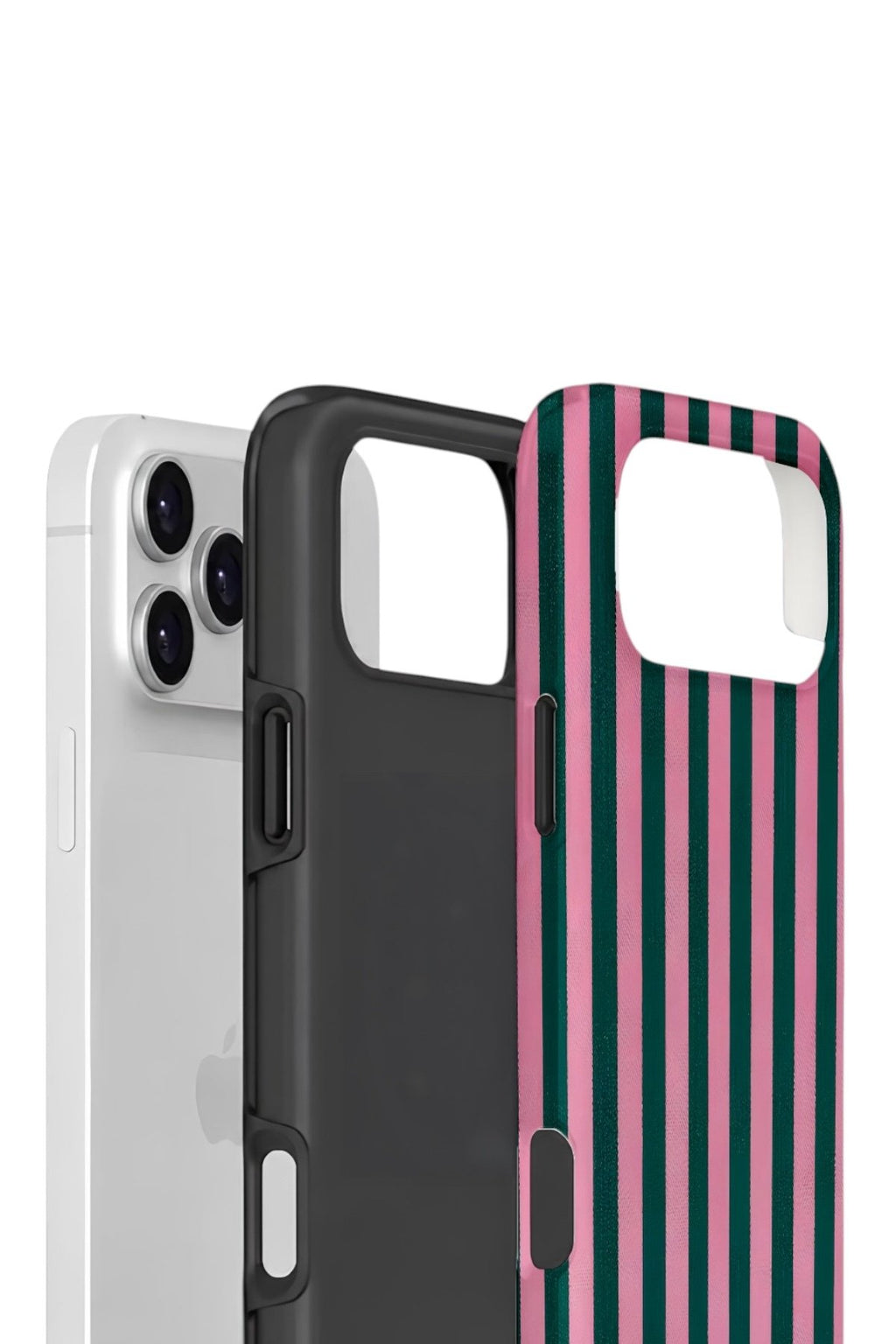 iPhone 17 Pro Max Vorian Çift Katmanlı Kılıf Pink Navy Cabana
