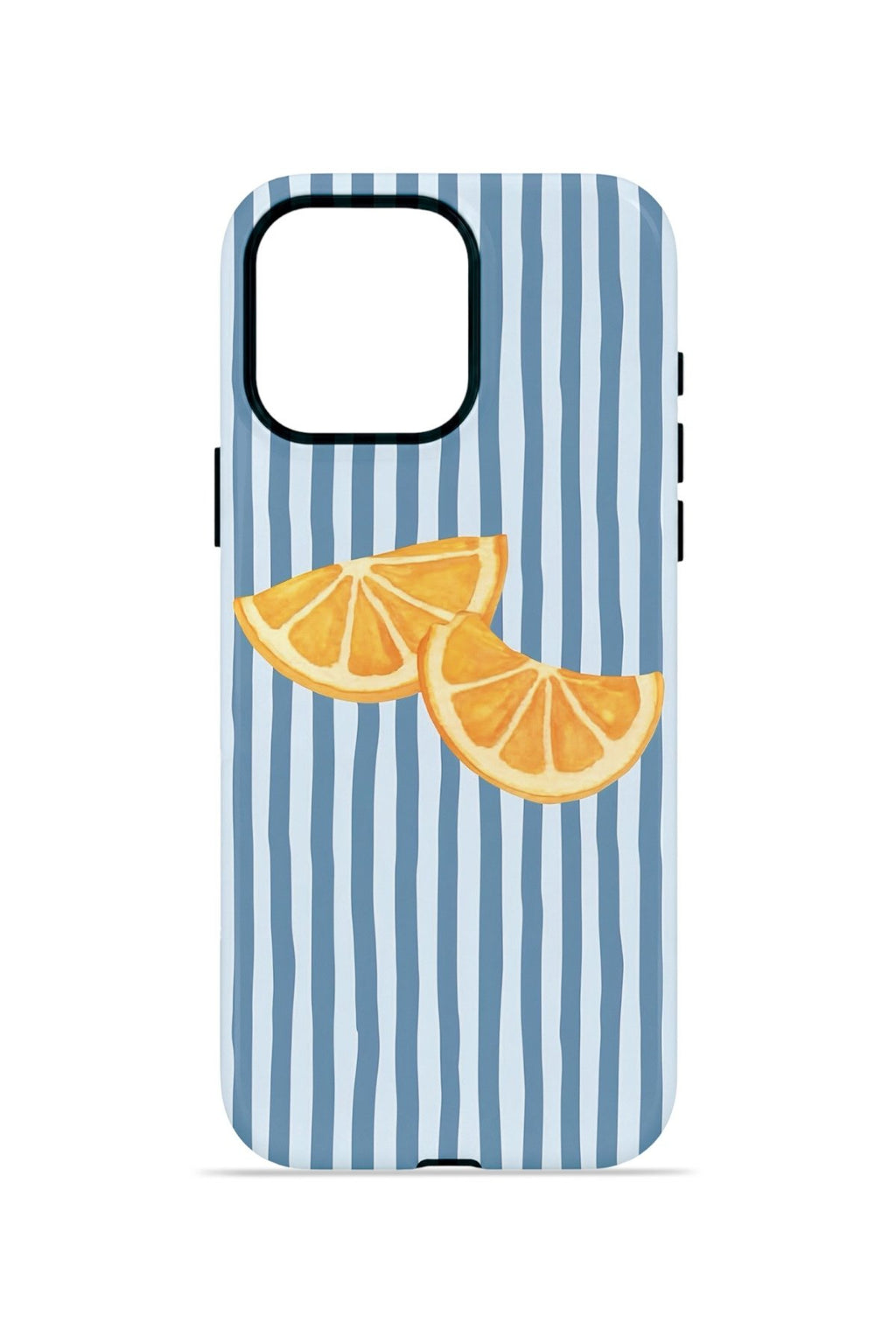 iPhone 15 Pro Max Vorian Çift Katmanlı Kılıf Blue Orange Slices