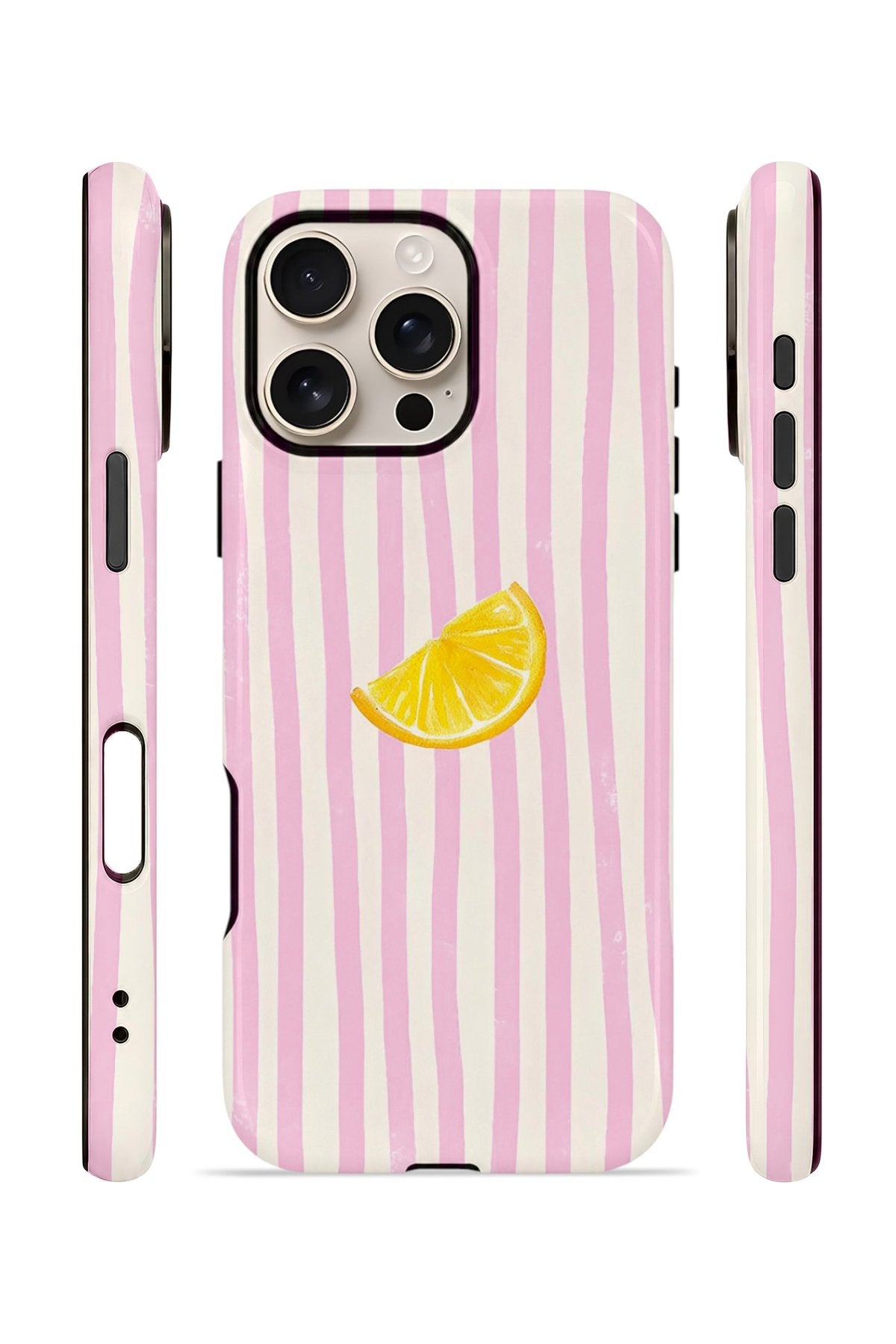 iPhone 16 Pro Vorian Çift Katmanlı Kılıf Pink Lemon Drop