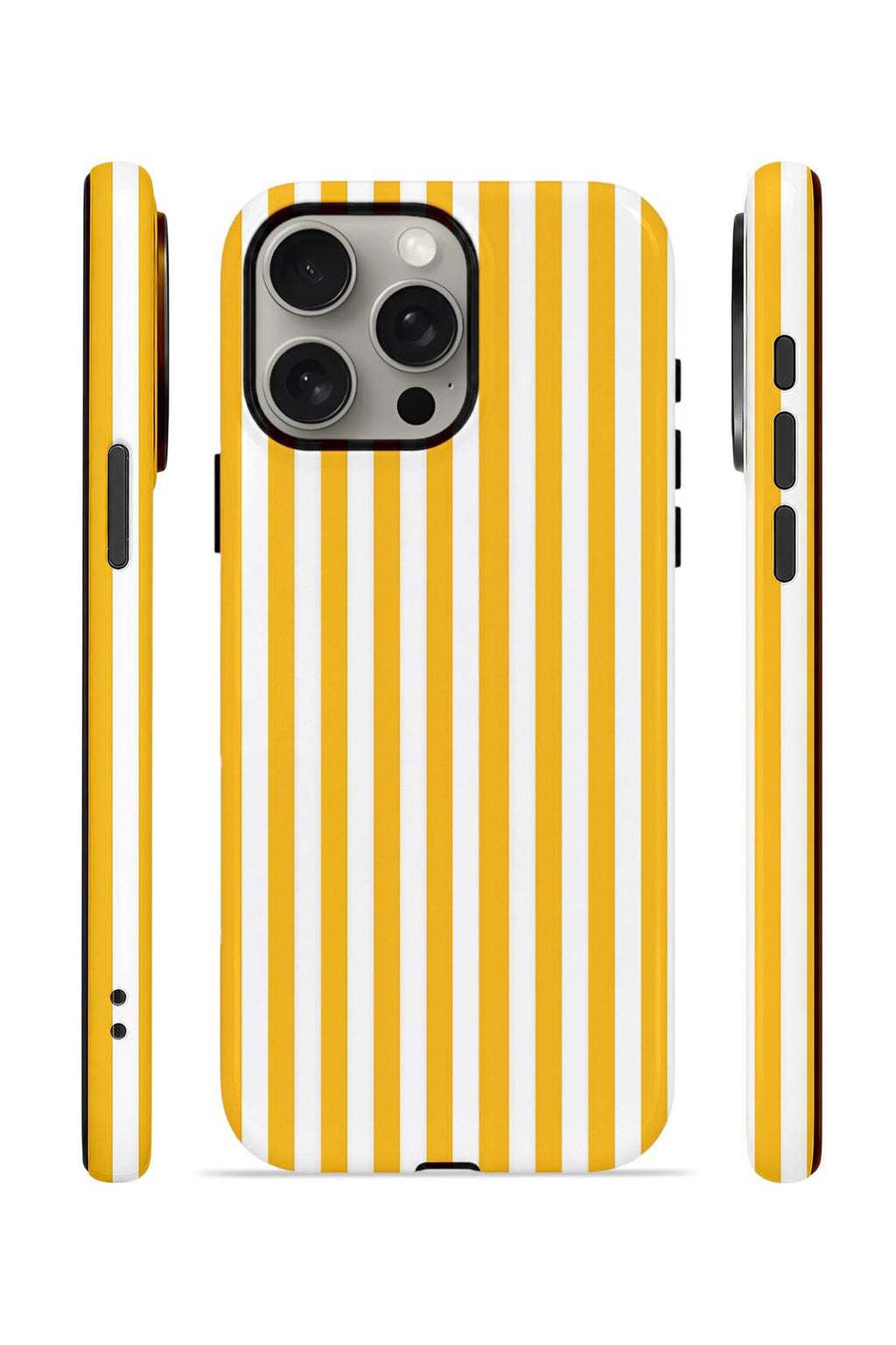 iPhone 15 Pro Vorian Çift Katmanlı Kılıf Golden Pinstripe