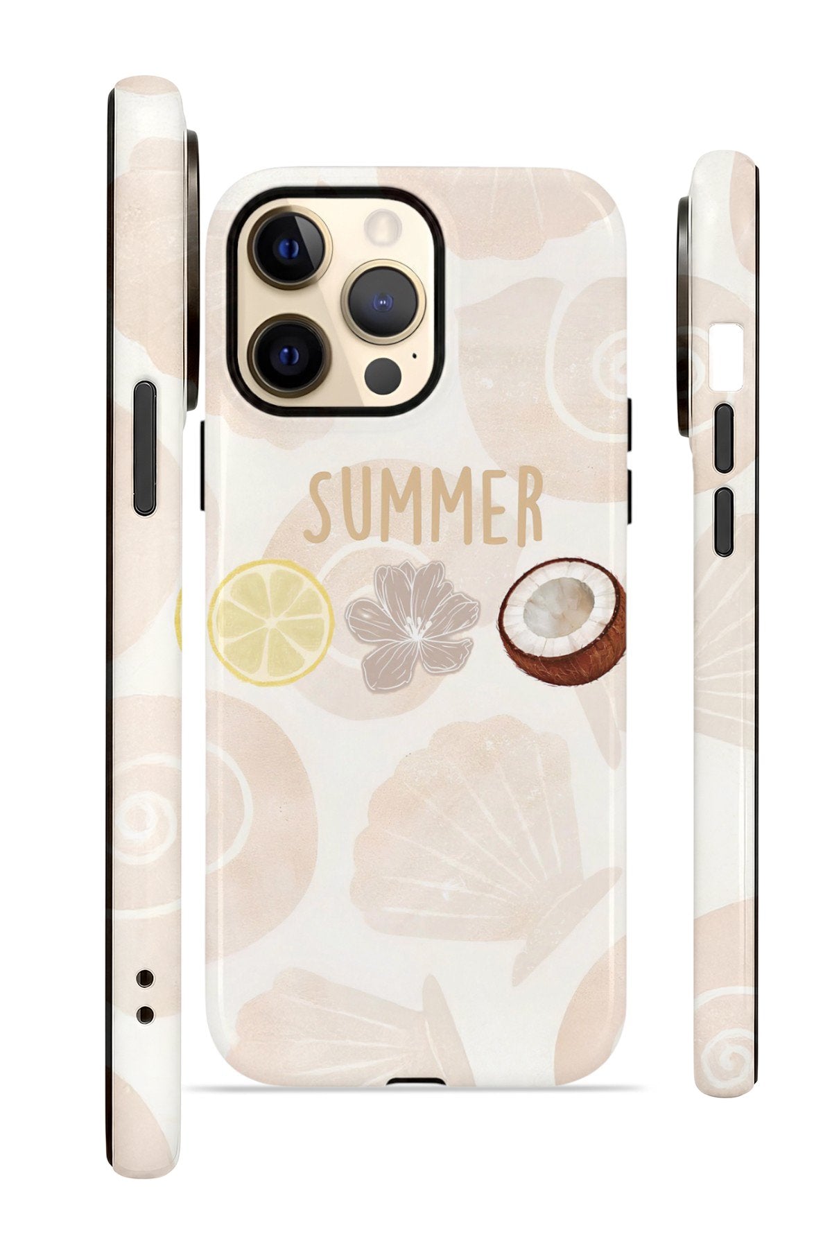 iPhone 12 Pro Max Vorian Çift Katmanlı MagSafe Kılıf Coconut Summer Notes