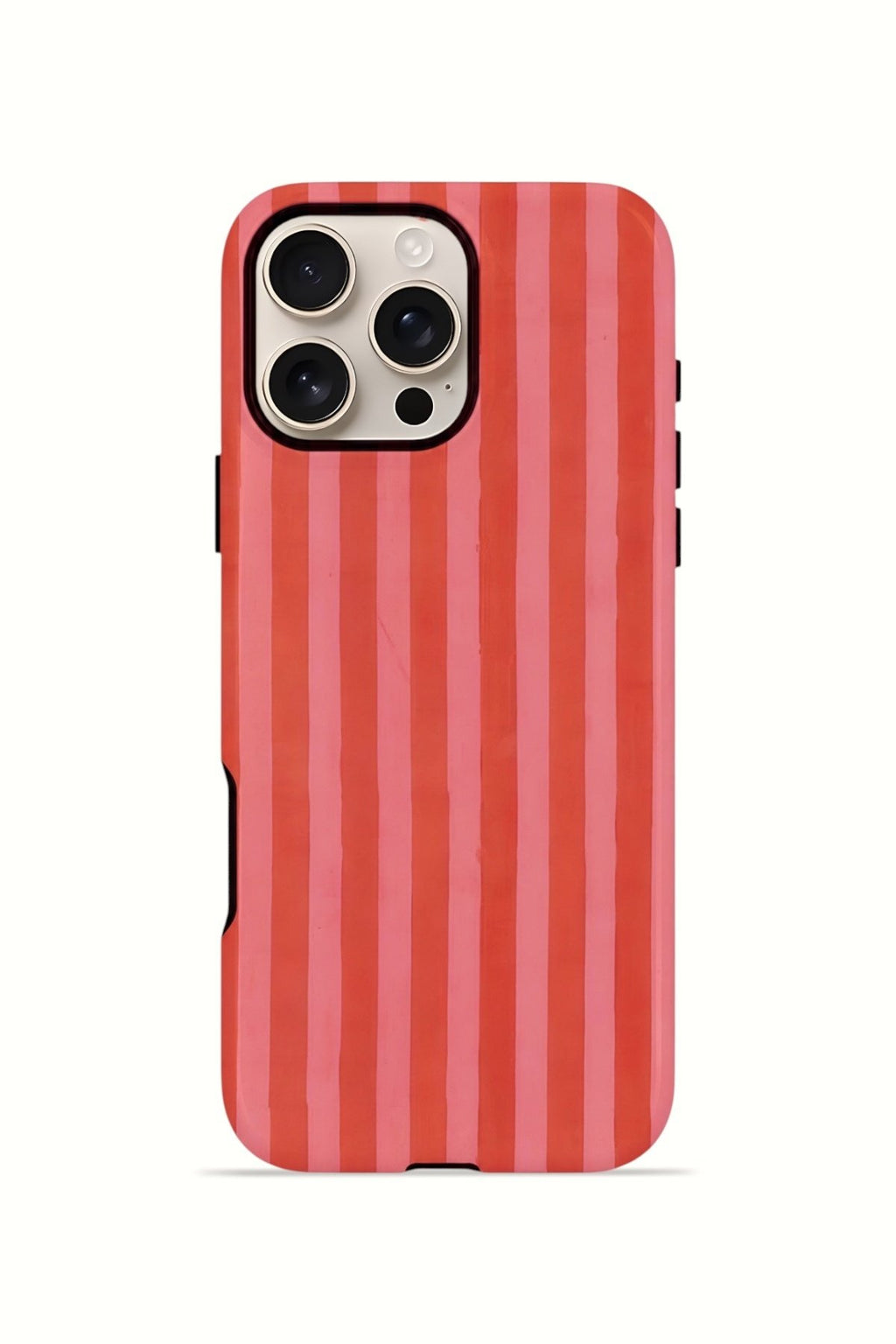 iPhone 16 Pro Max Vorian Çift Katmanlı Kılıf Tomato Red Stripe