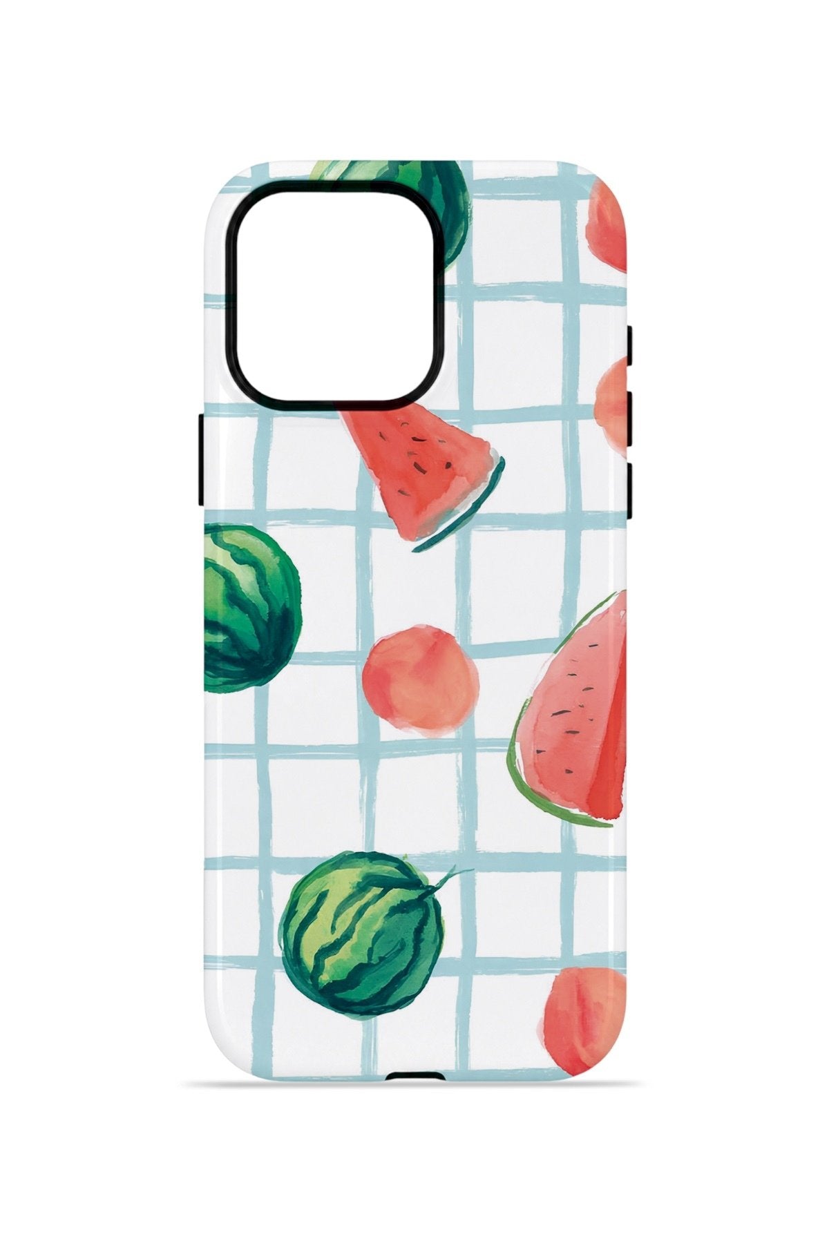 iPhone 15 Pro Max Vorian Çift Katmanlı MagSafe Kılıf Watermelon Grid