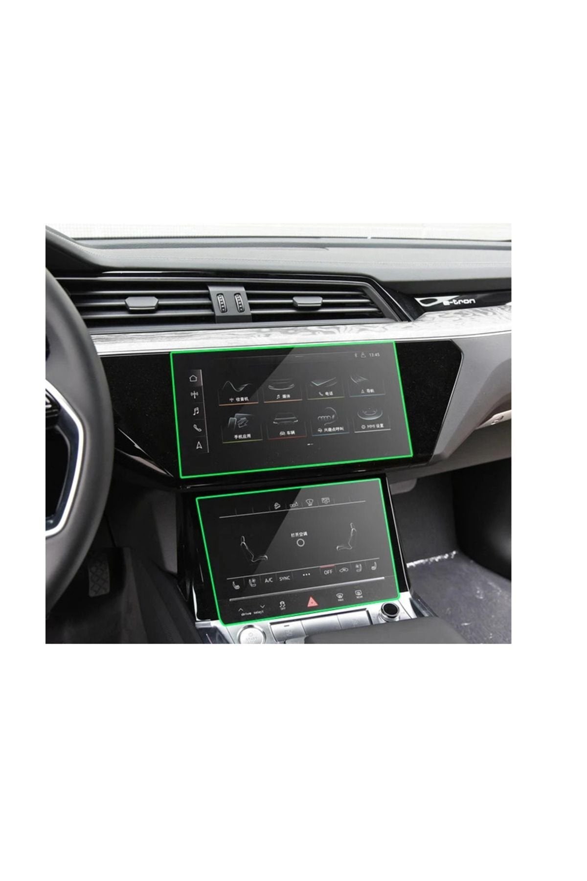 Audi Q7 2020-2023 Gösterge Ve Multimedya Çift Navigasyon Esnek Nano Ekran Koruyucu