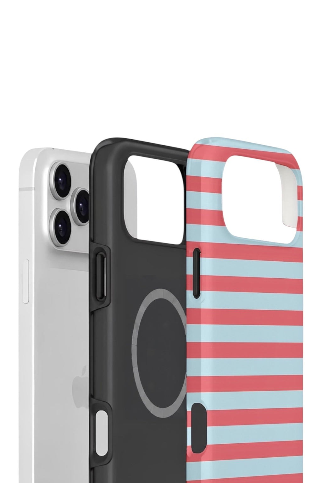 iPhone 17 Pro Vorian Çift Katmanlı MagSafe Kılıf Candy Horizon Stripe