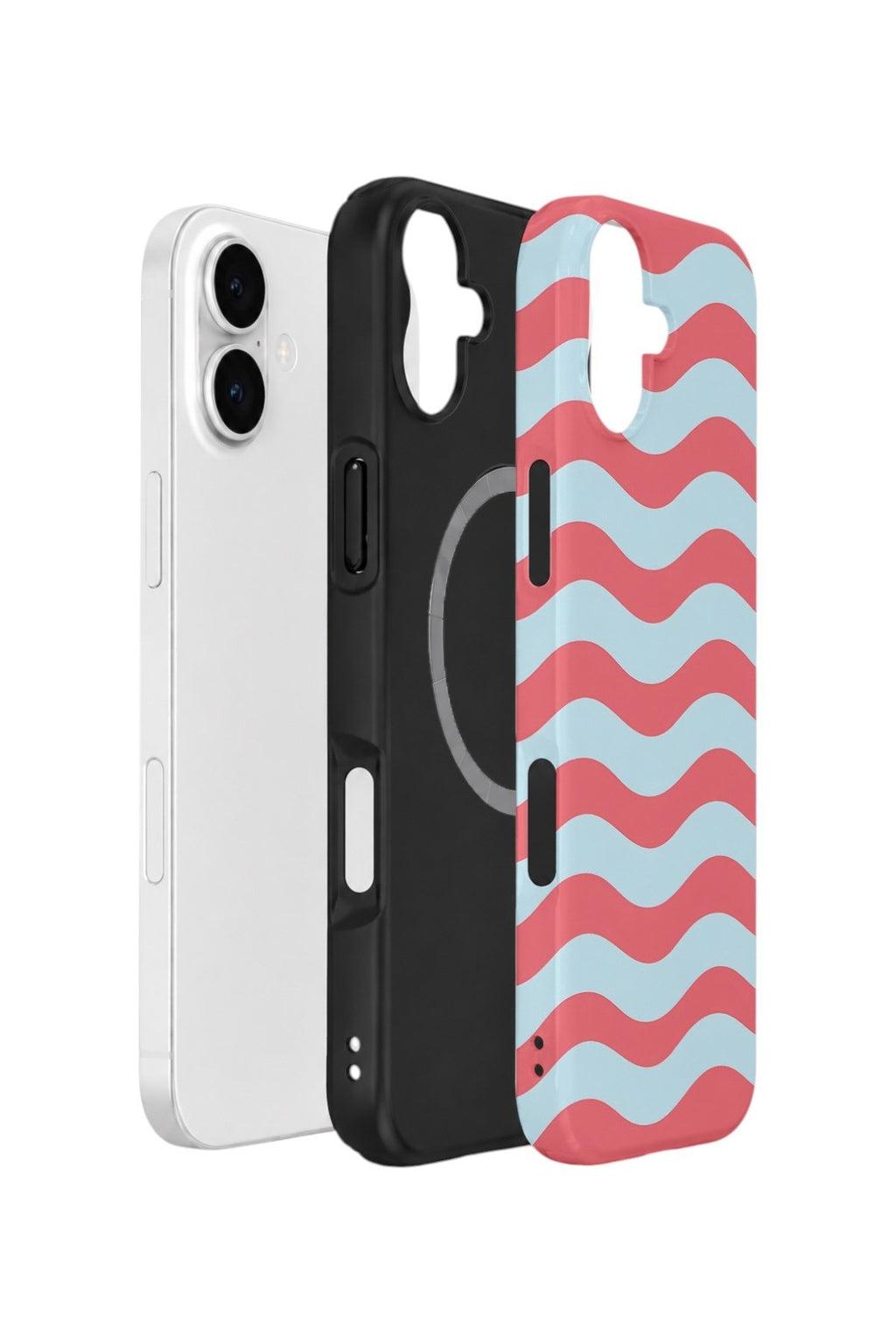 iPhone 16 Vorian Çift Katmanlı MagSafe Kılıf Retro Wave Candy