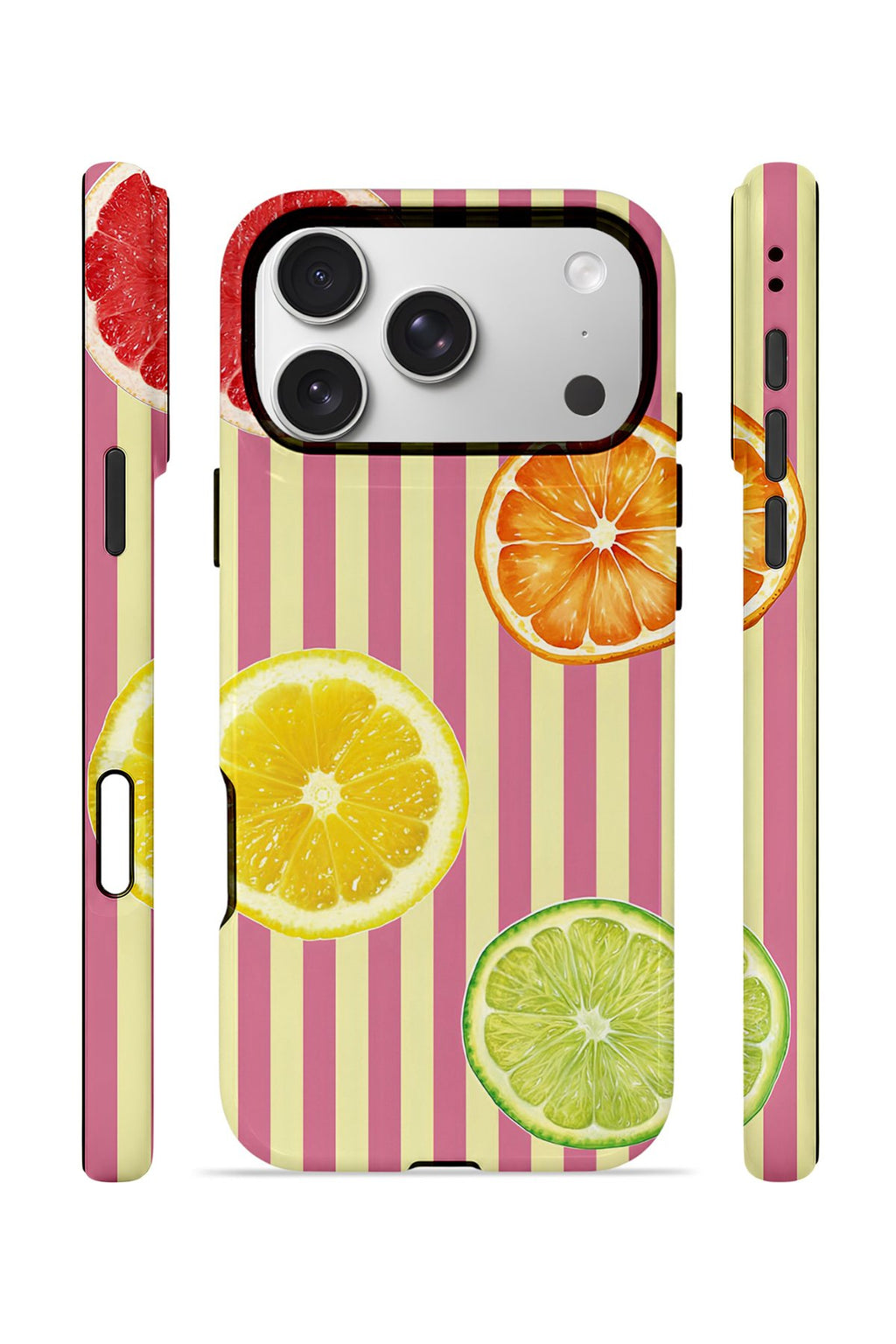 iPhone 17 Pro Vorian Çift Katmanlı MagSafe Kılıf Citrus Fiesta Stripe