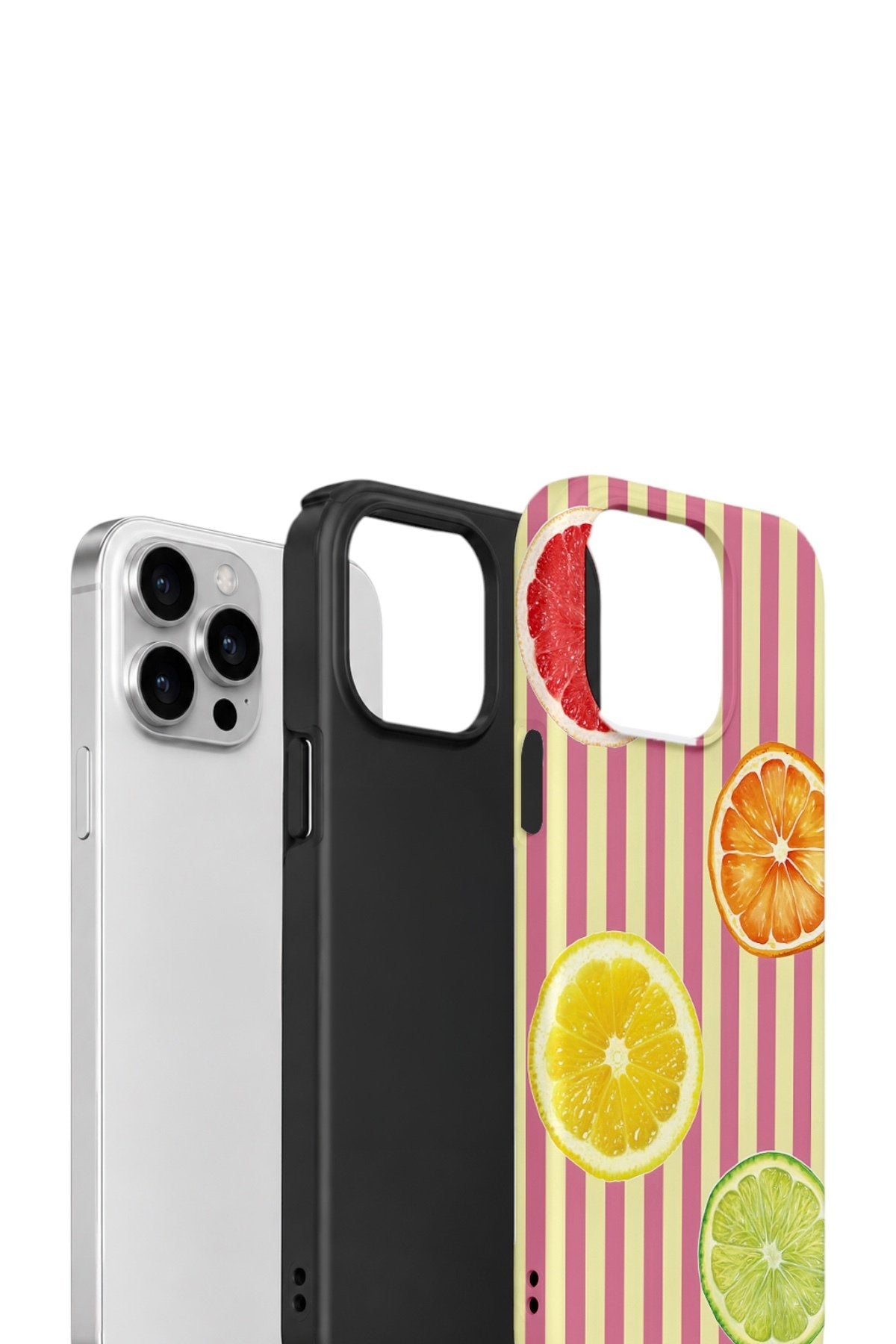 iPhone 15 Pro Max Vorian Çift Katmanlı Kılıf Citrus Fiesta Stripe